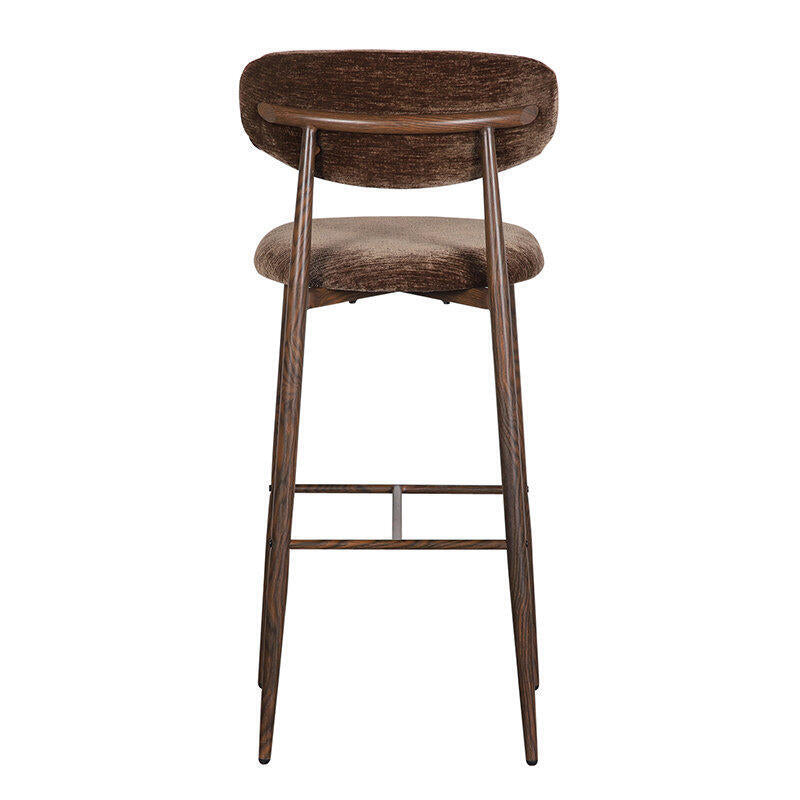 Hocker JAPANDI bruin met een donkere houten basis