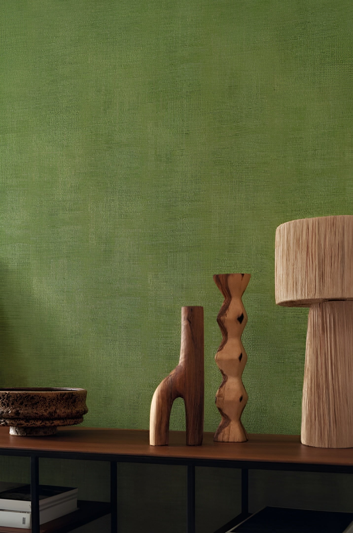 Structural wallpaper imitating worn canvas JOHARA - ASH GREY