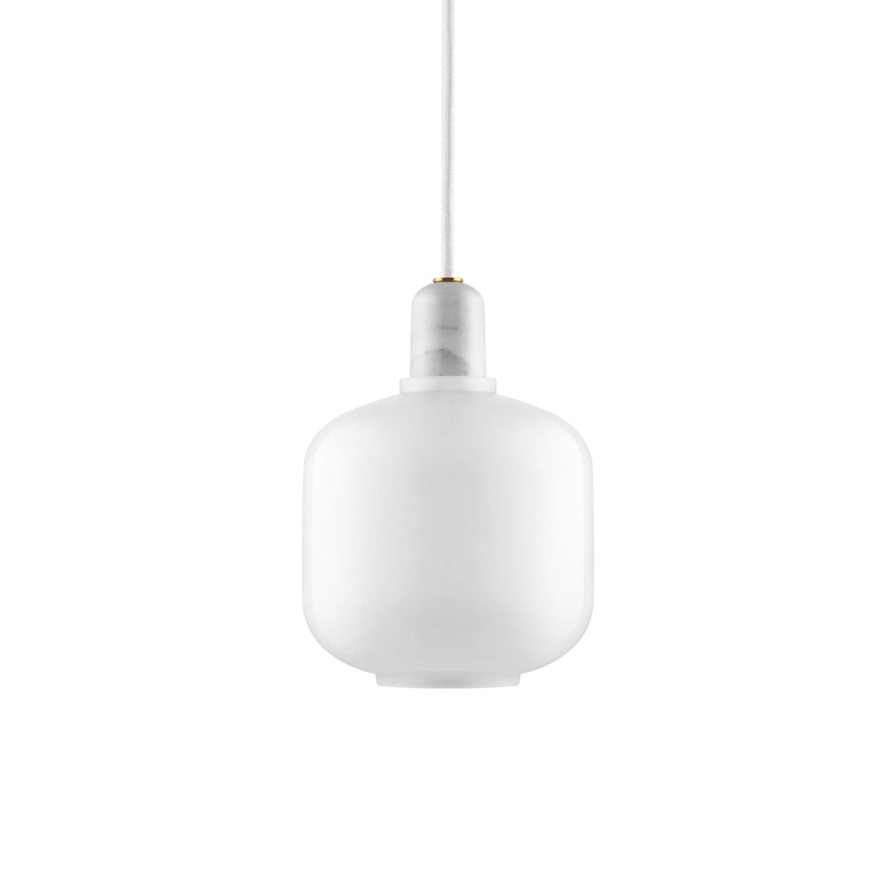 AMP pendant lamp white glass with white marble