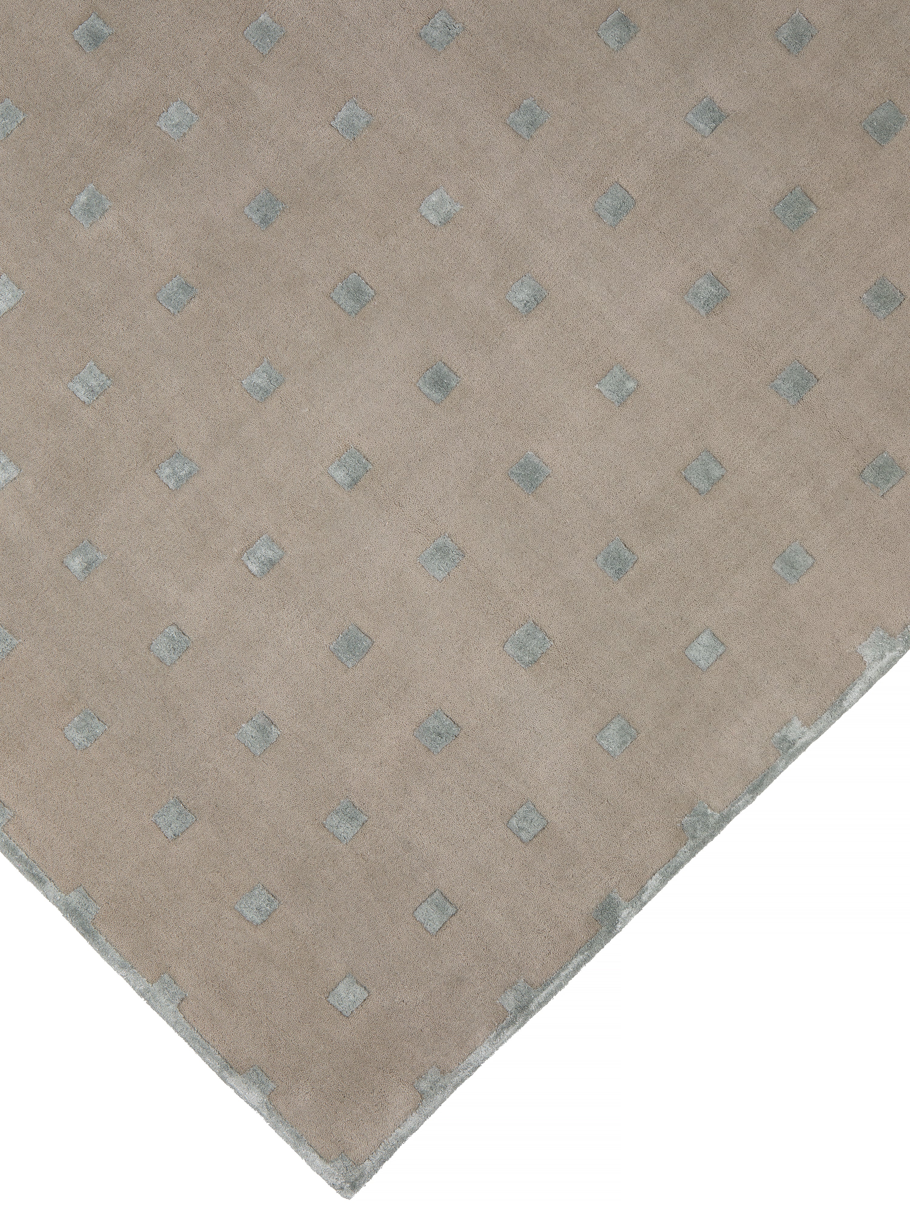 DELTA dark beige rug with mint