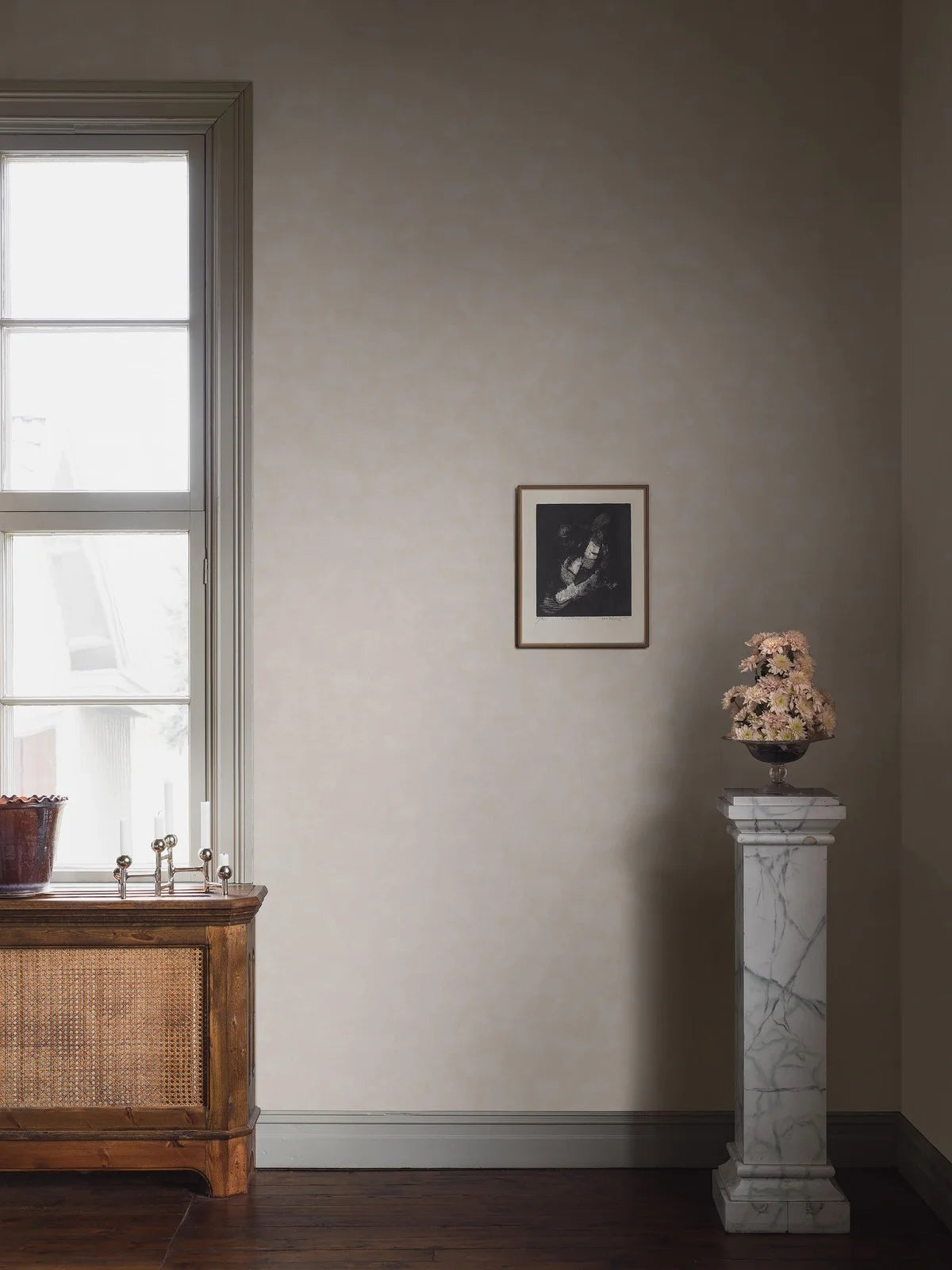 Behang dat canvas imiteert SHADES - DOLOMITE warme beige