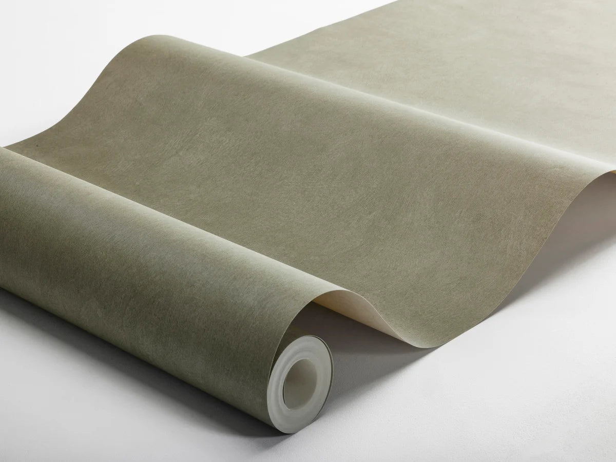 Tapeta imitująca płótno SHADES - PERIDOT khaki na ścianę – Boråstapeter