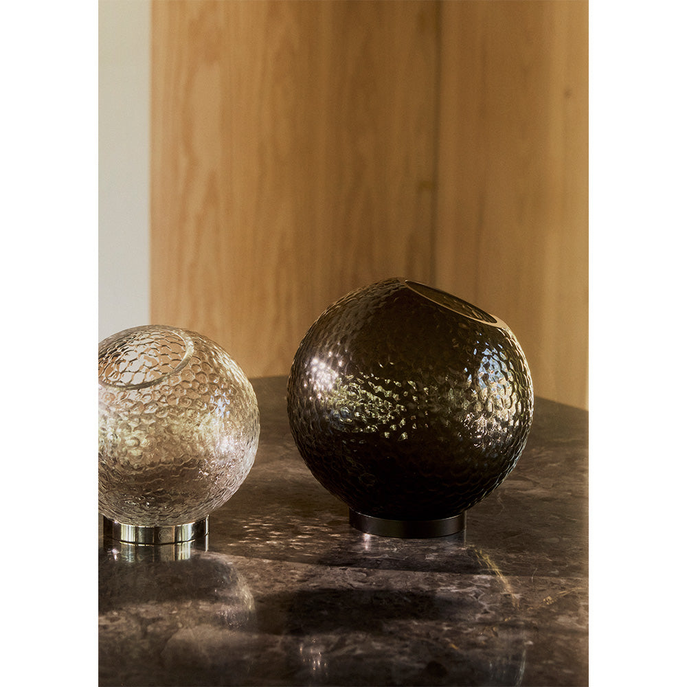 Vaas GLOBE BUBBLES zwart glas