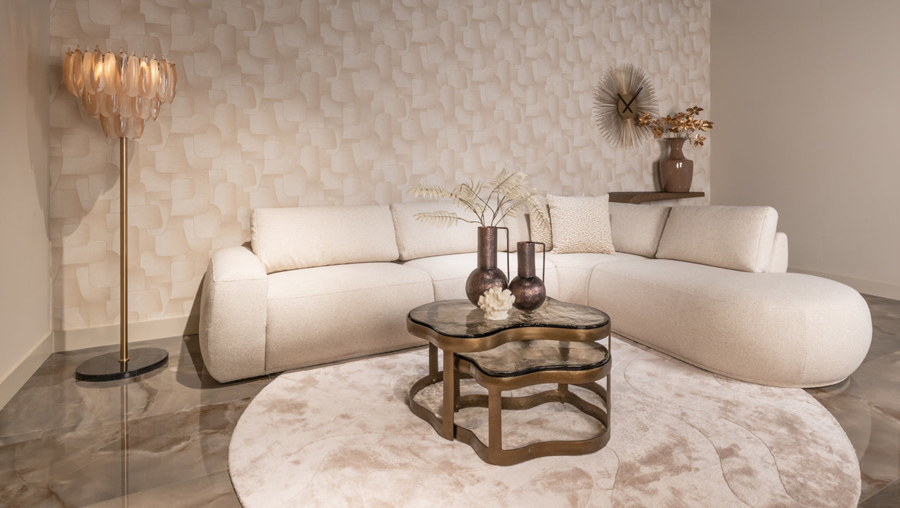 FAIRFIELD set van salontafels antiek goud