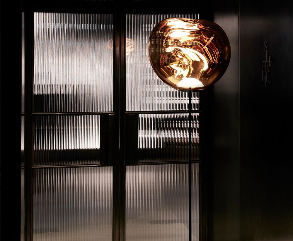 Vloerlamp MELT SLIM koperkleurig