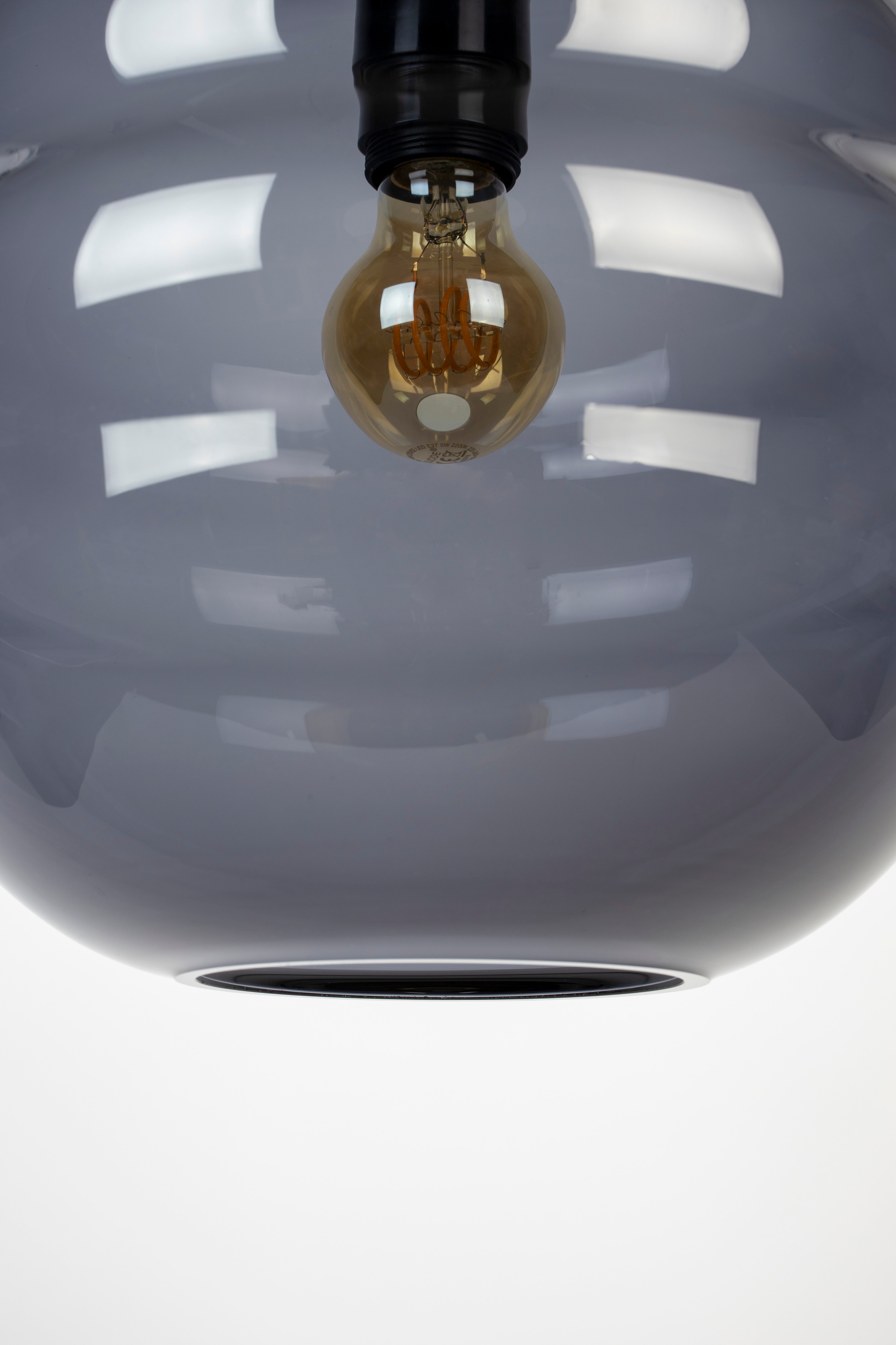 Hanglamp LAUREN zwart glas