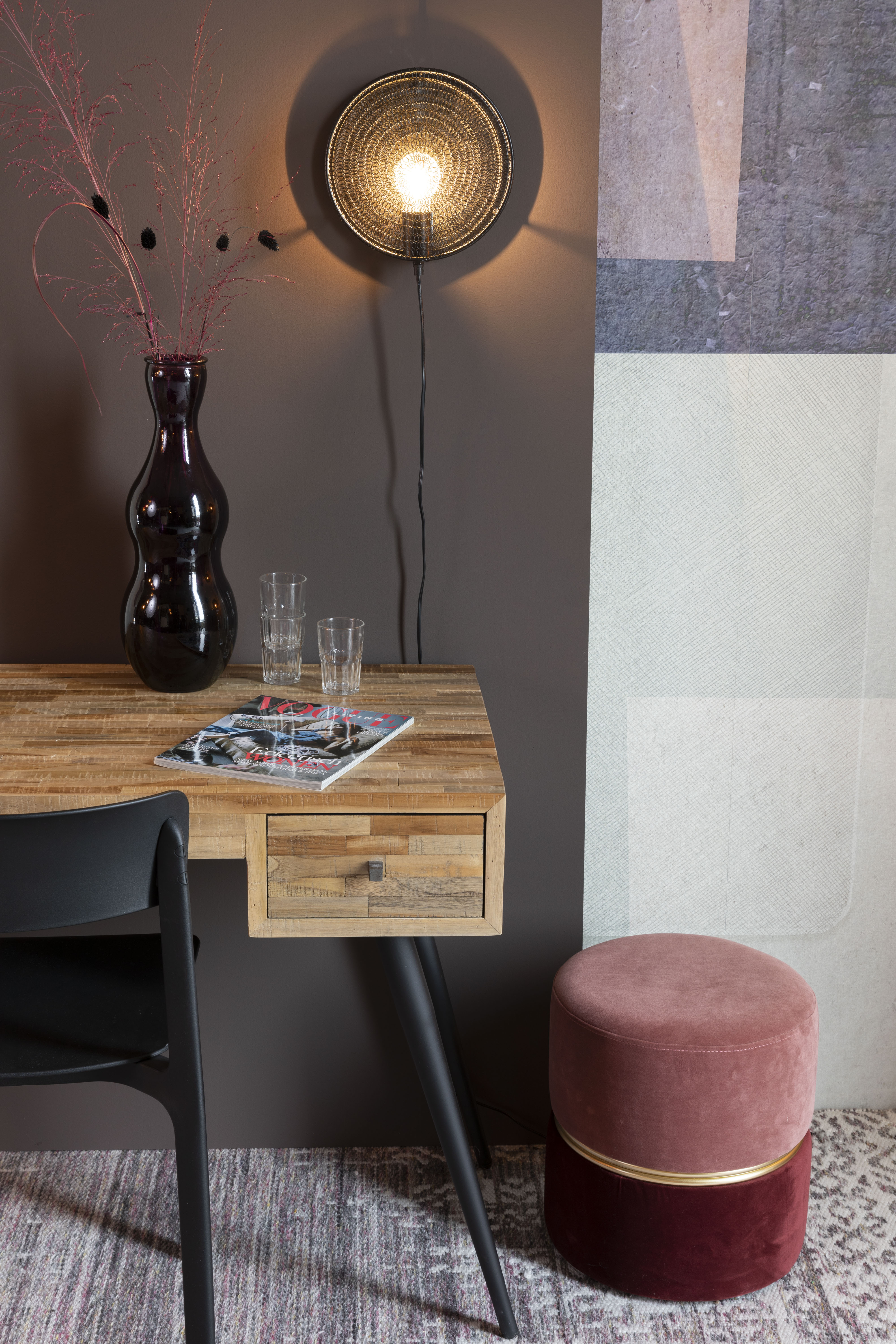 Wandleuchte LEA schwarz