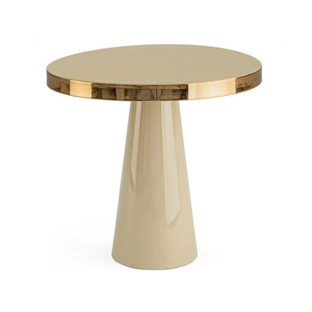 Beige NANDIKA salontafel met goud