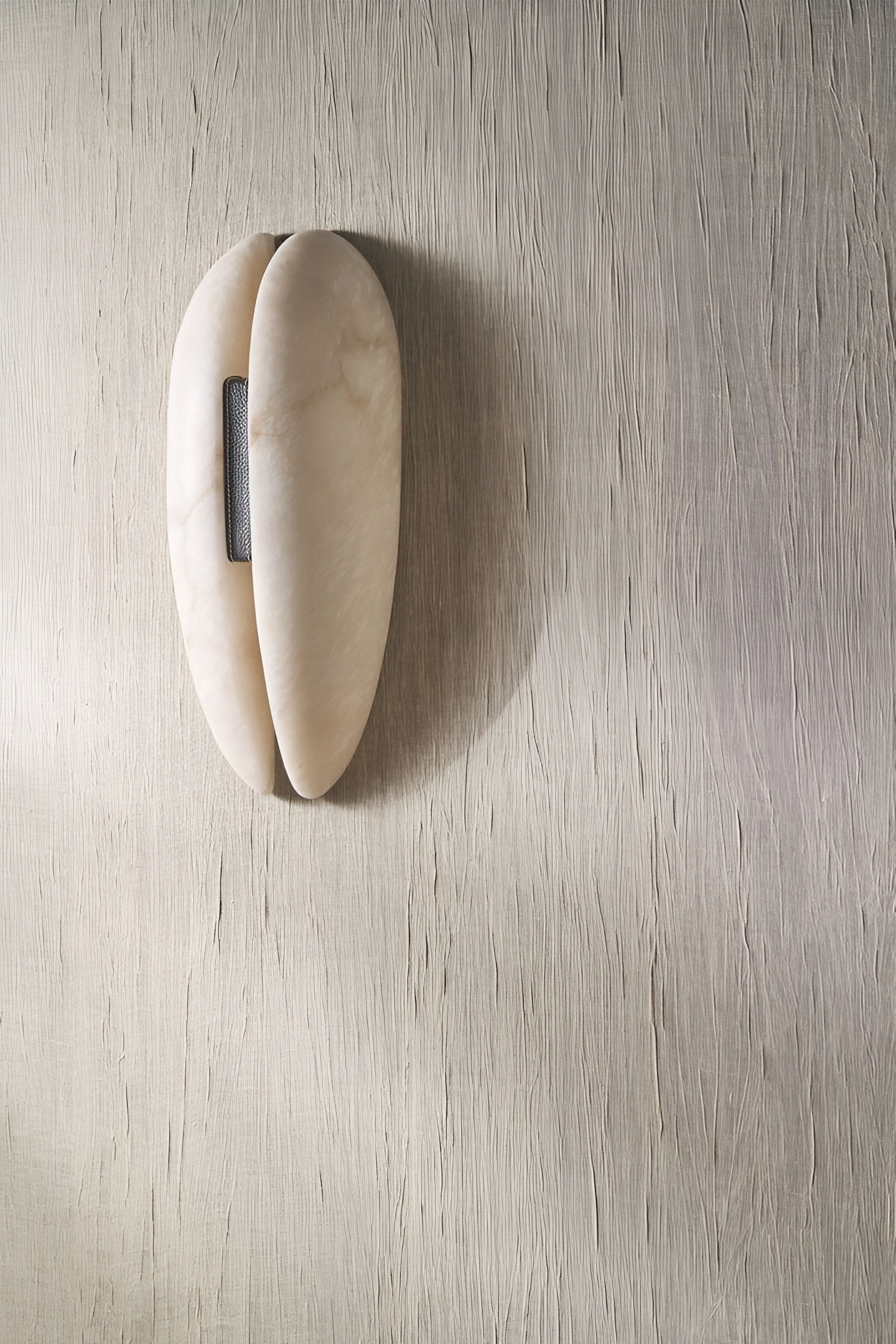 Structuurtextielbehang geplooid LINON - FLAX BLANC gebroken wit