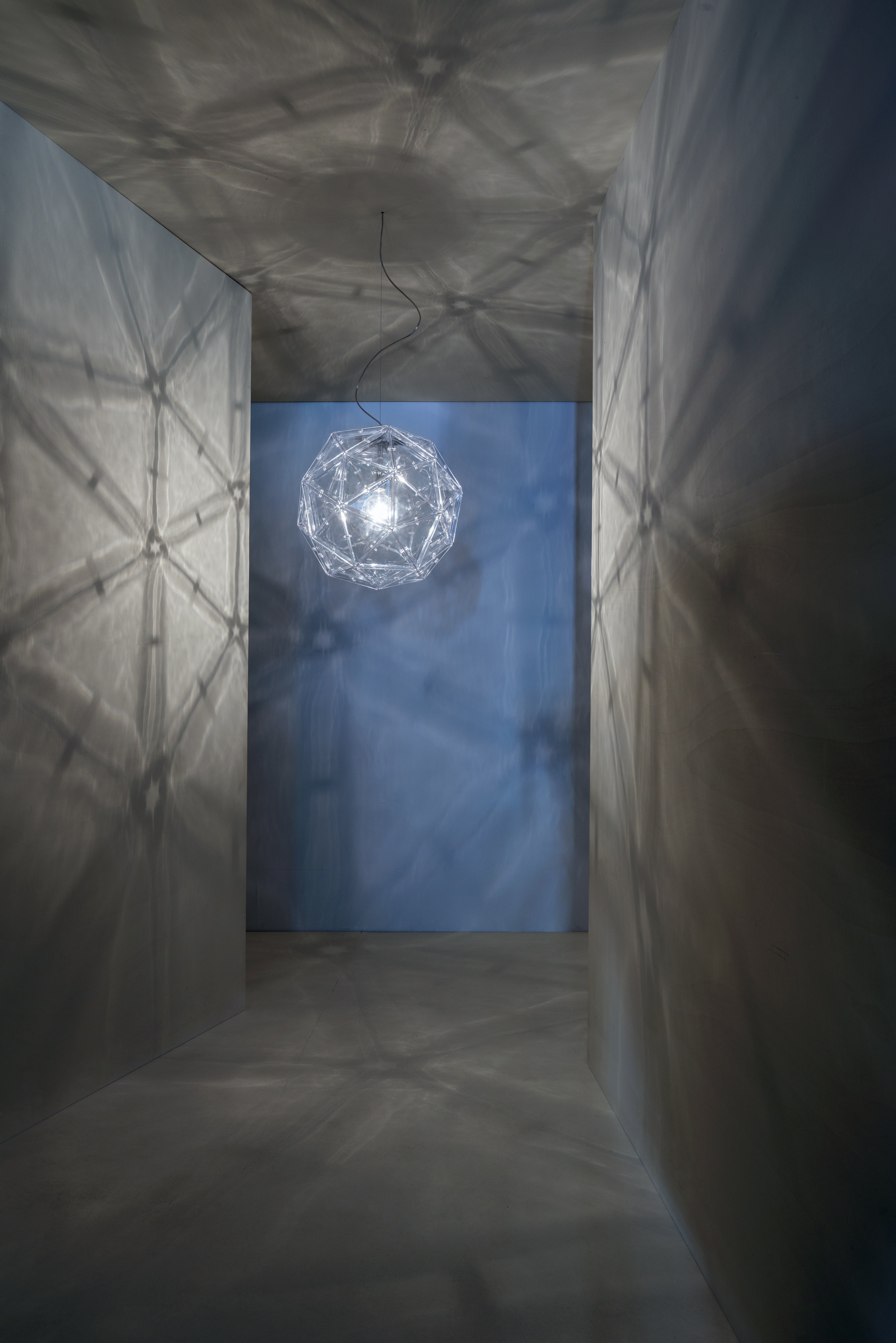 Hanglamp POLIEDRO met transparante kap