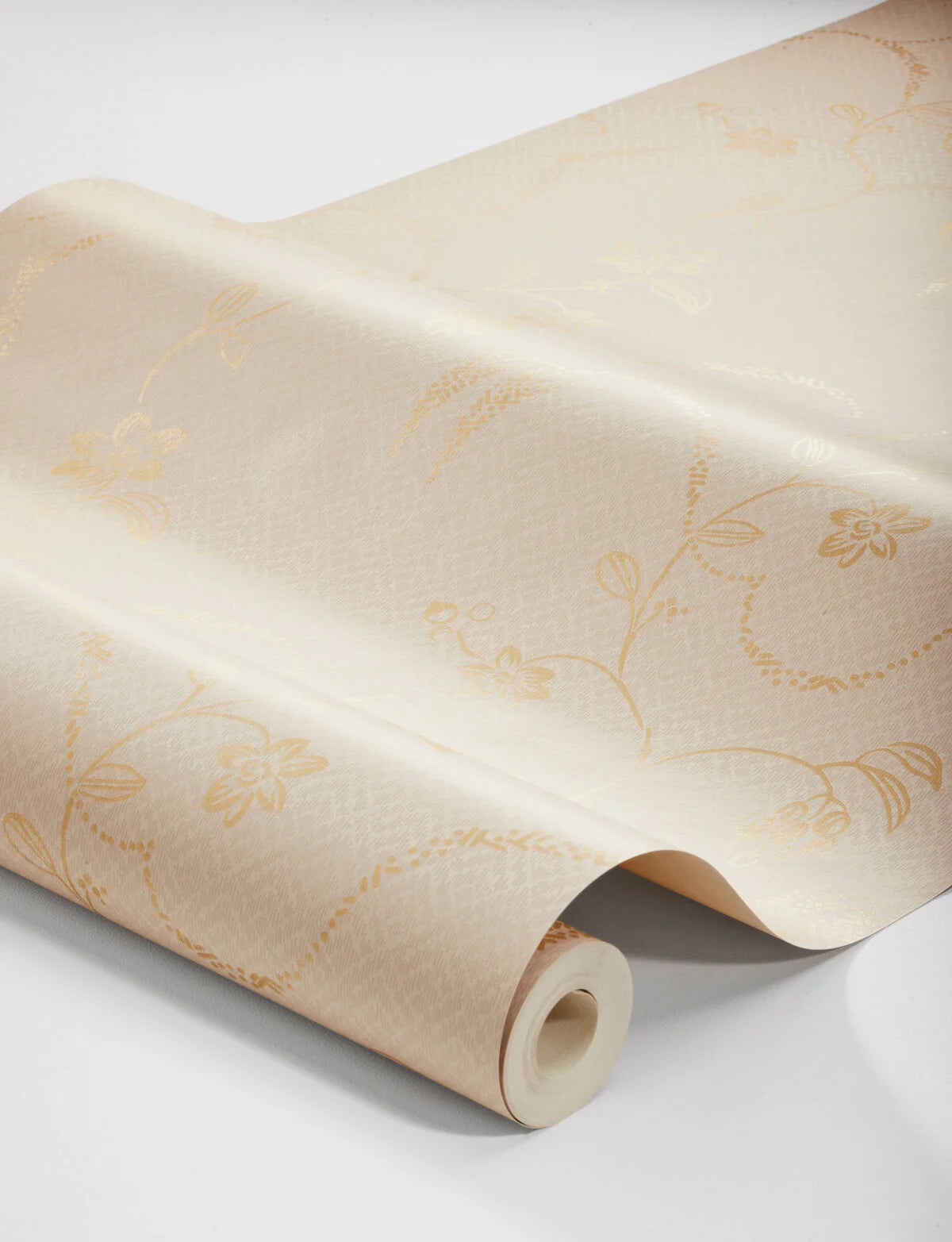 Beige wandtapijt met plantenmotief ELSIE met goud