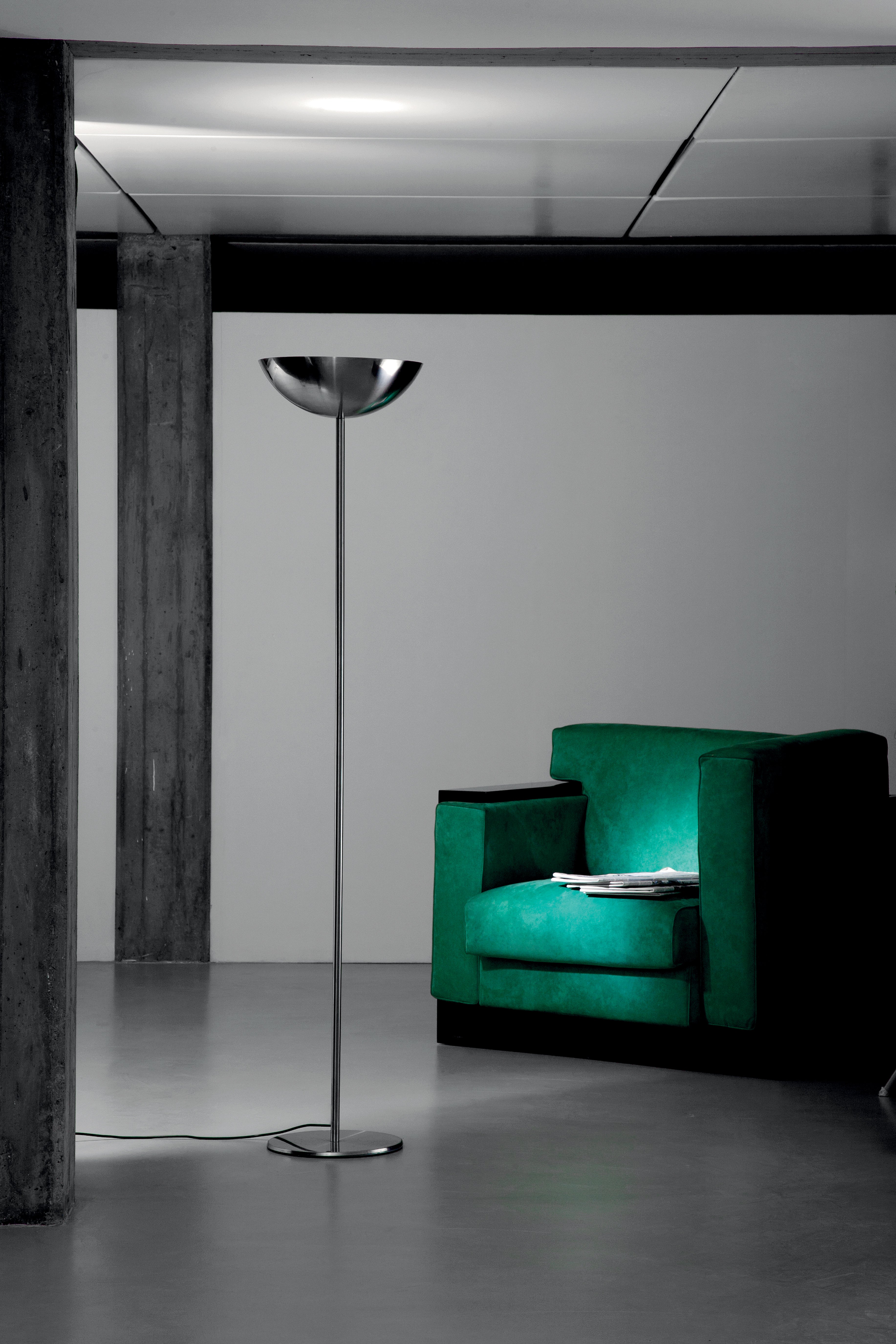 Grijze RVS VDL Vloerlamp