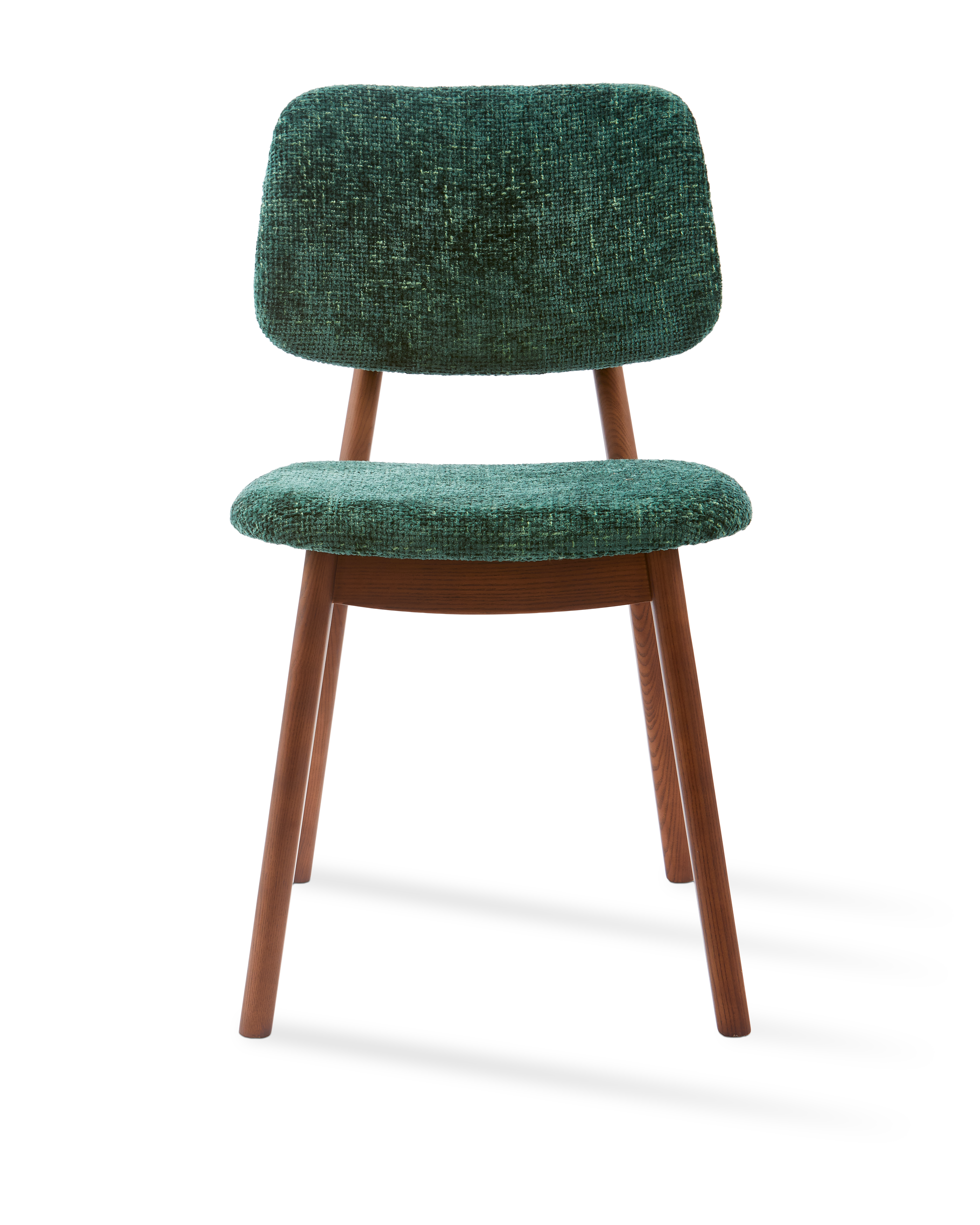 HAPPY DAYS Chair in Dark Green with Wooden Base
