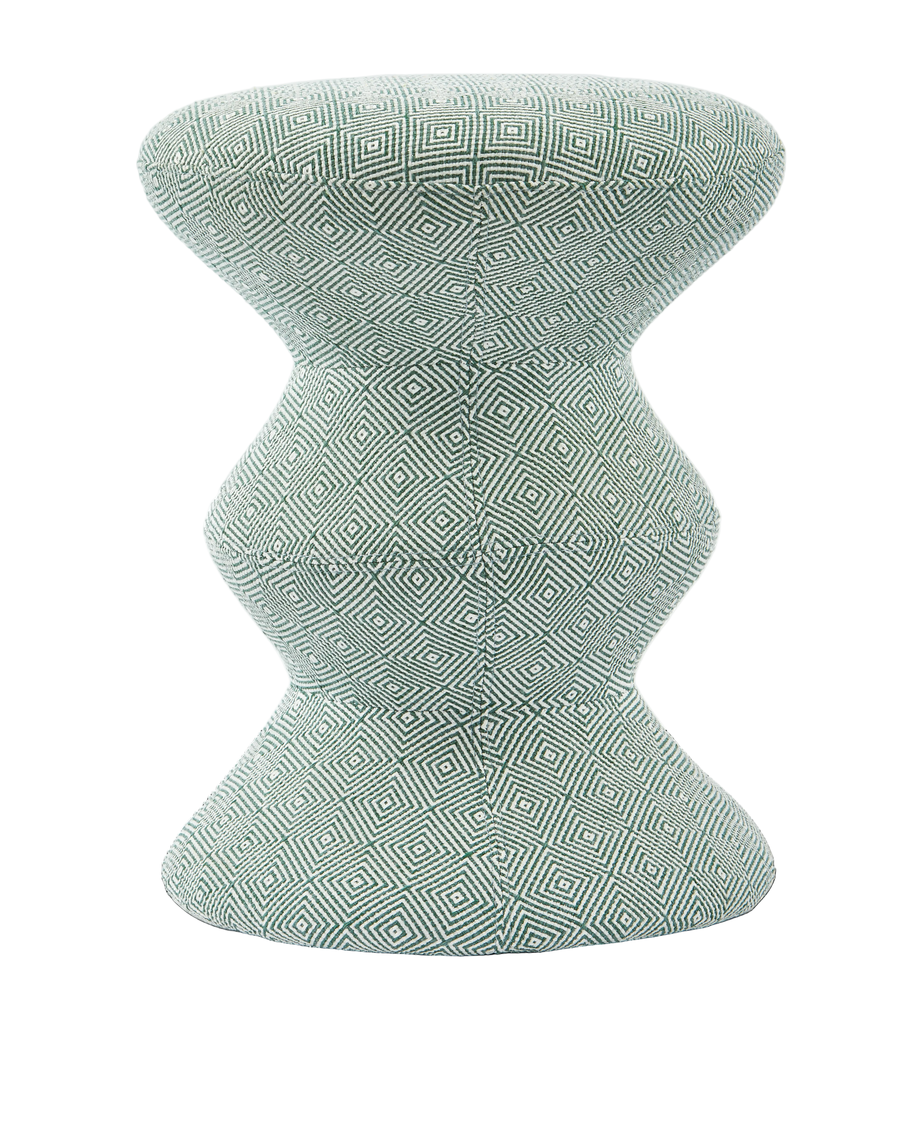 Hocker SOFT ZIG ZAG grün mit Weiß