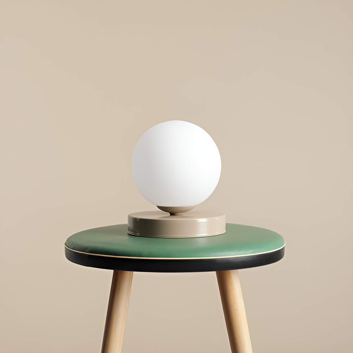 Lampa stołowa BALL beżowy – styl skandynawski
