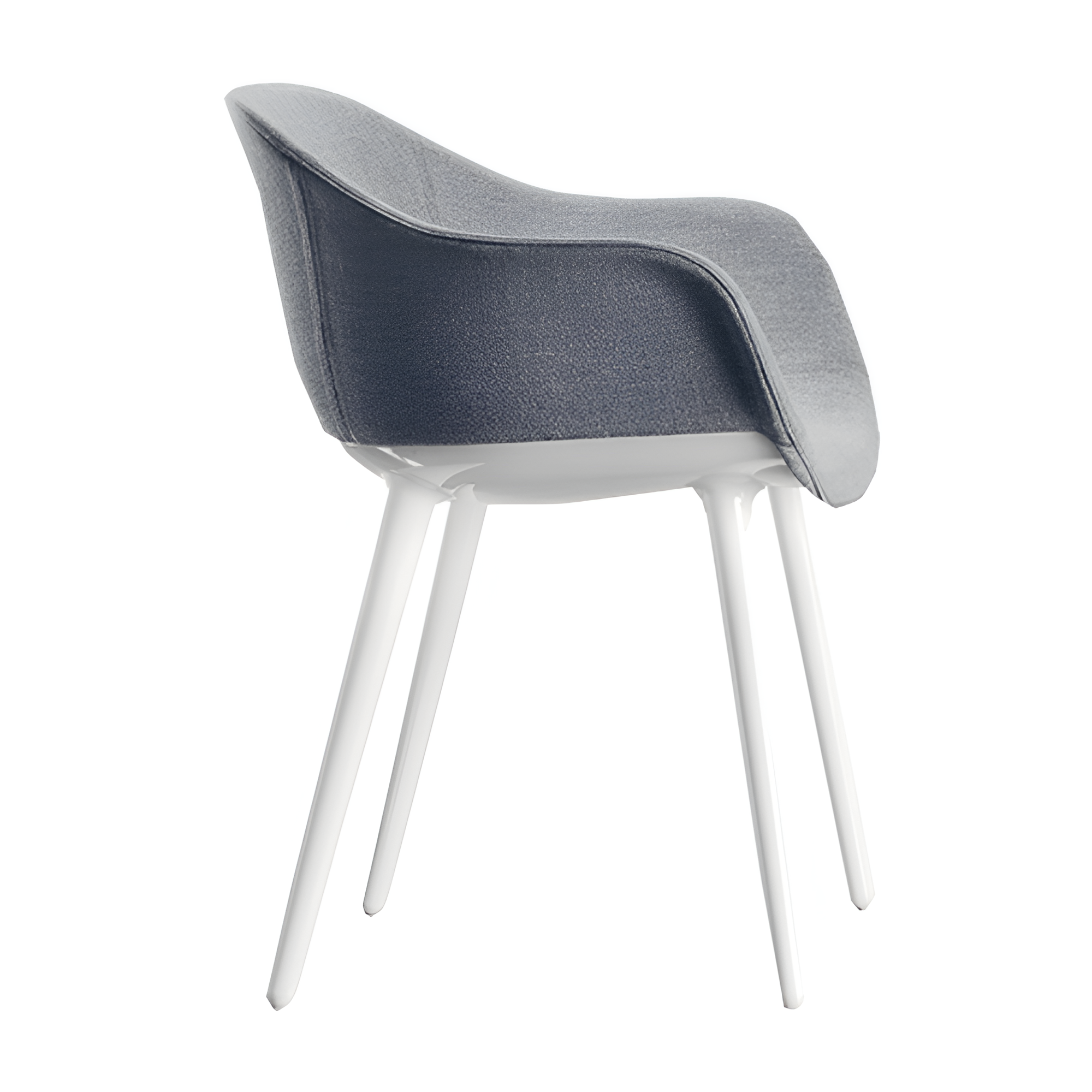 CYBORG LADY chair in gray with a white base