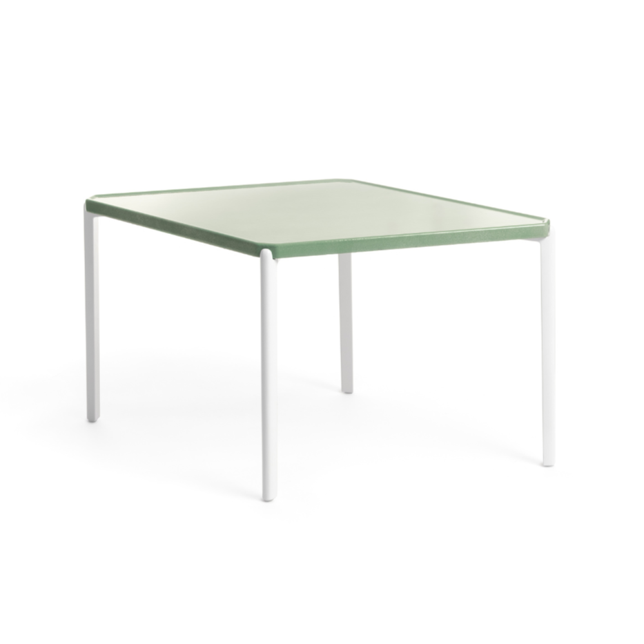 Stolik kawowy TAMBOUR zielony beton