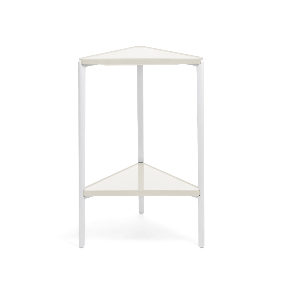 TAMBOUR cream concrete side table