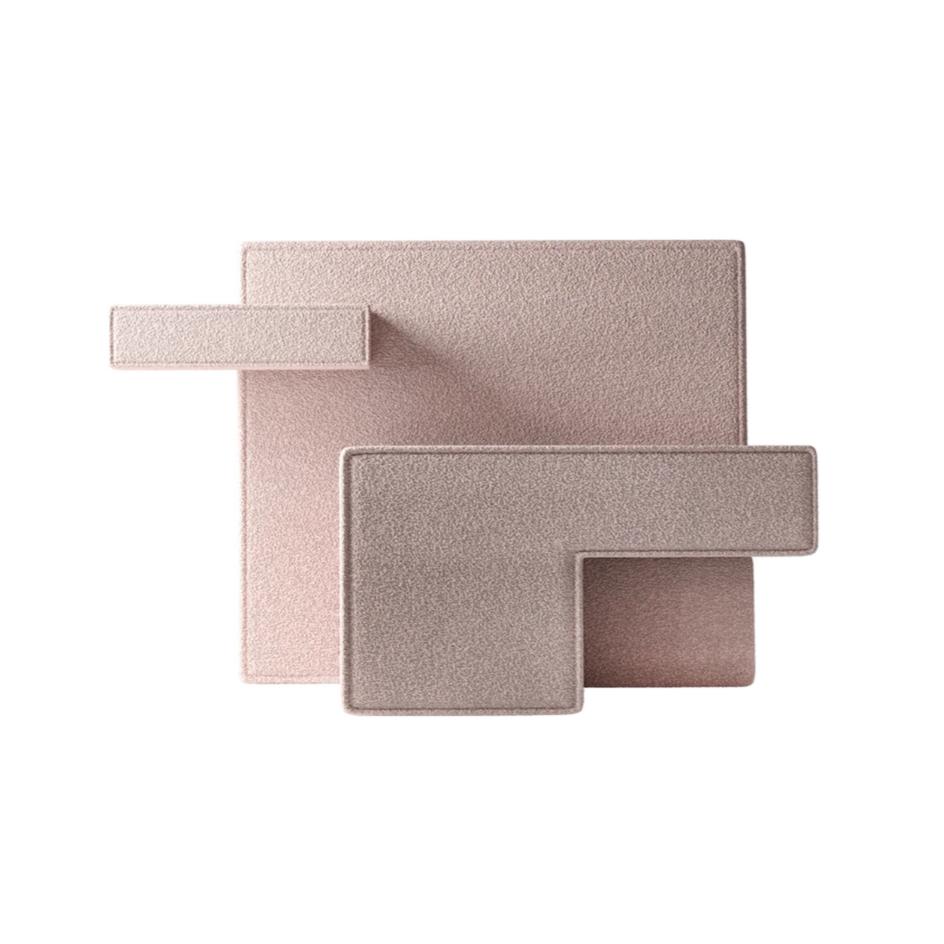 PRIMITIVE Bouclé-Sessel hellrosa