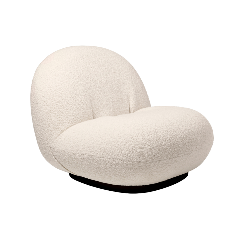 Gestoffeerde PACHA fauteuil met zwarte basis