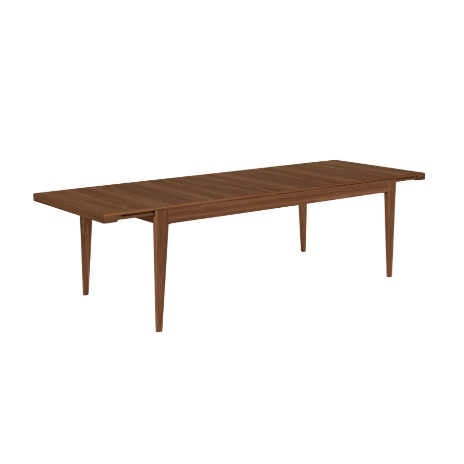 Uittrekbare tafel S-TABLE van notenhout