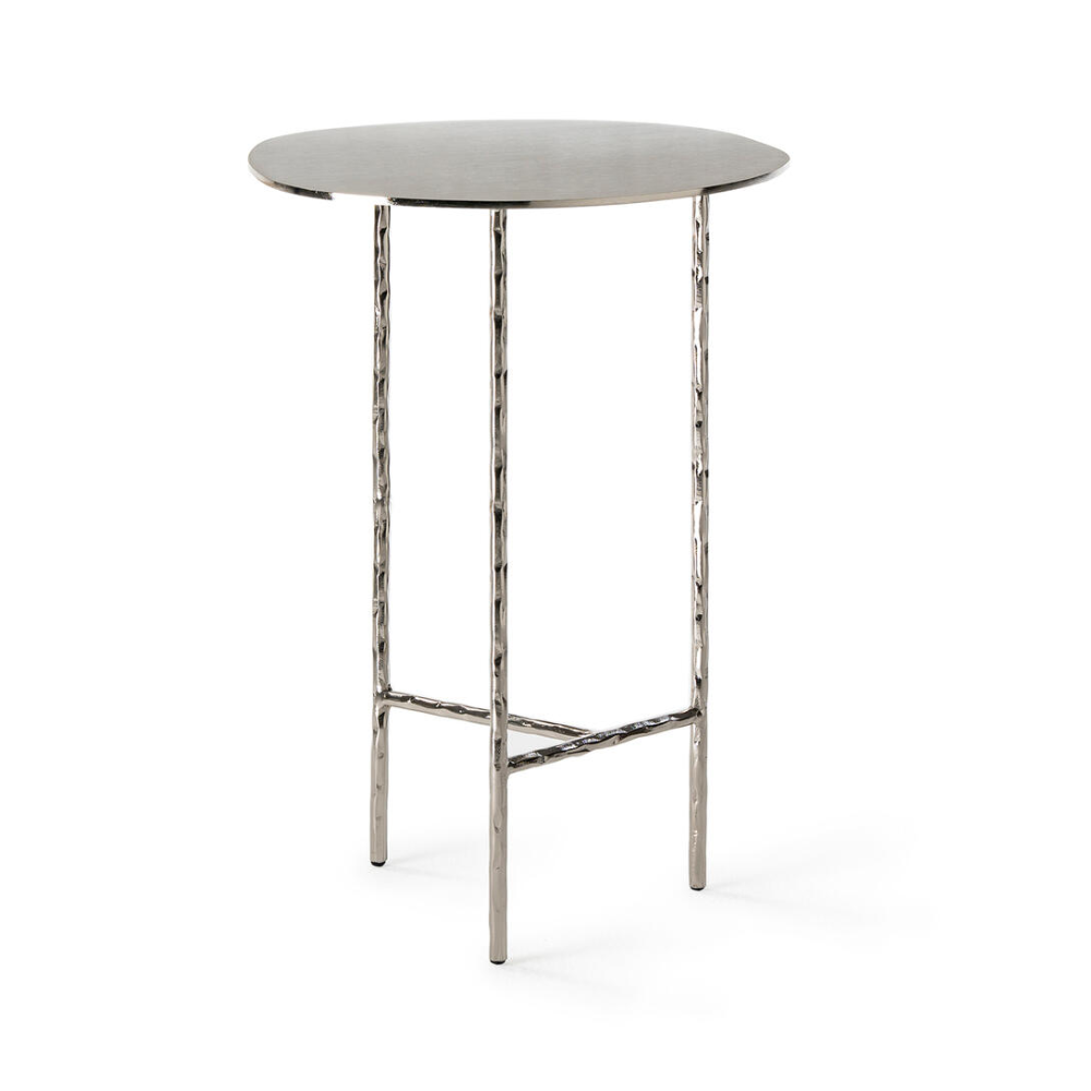 Round side table XXX nickel