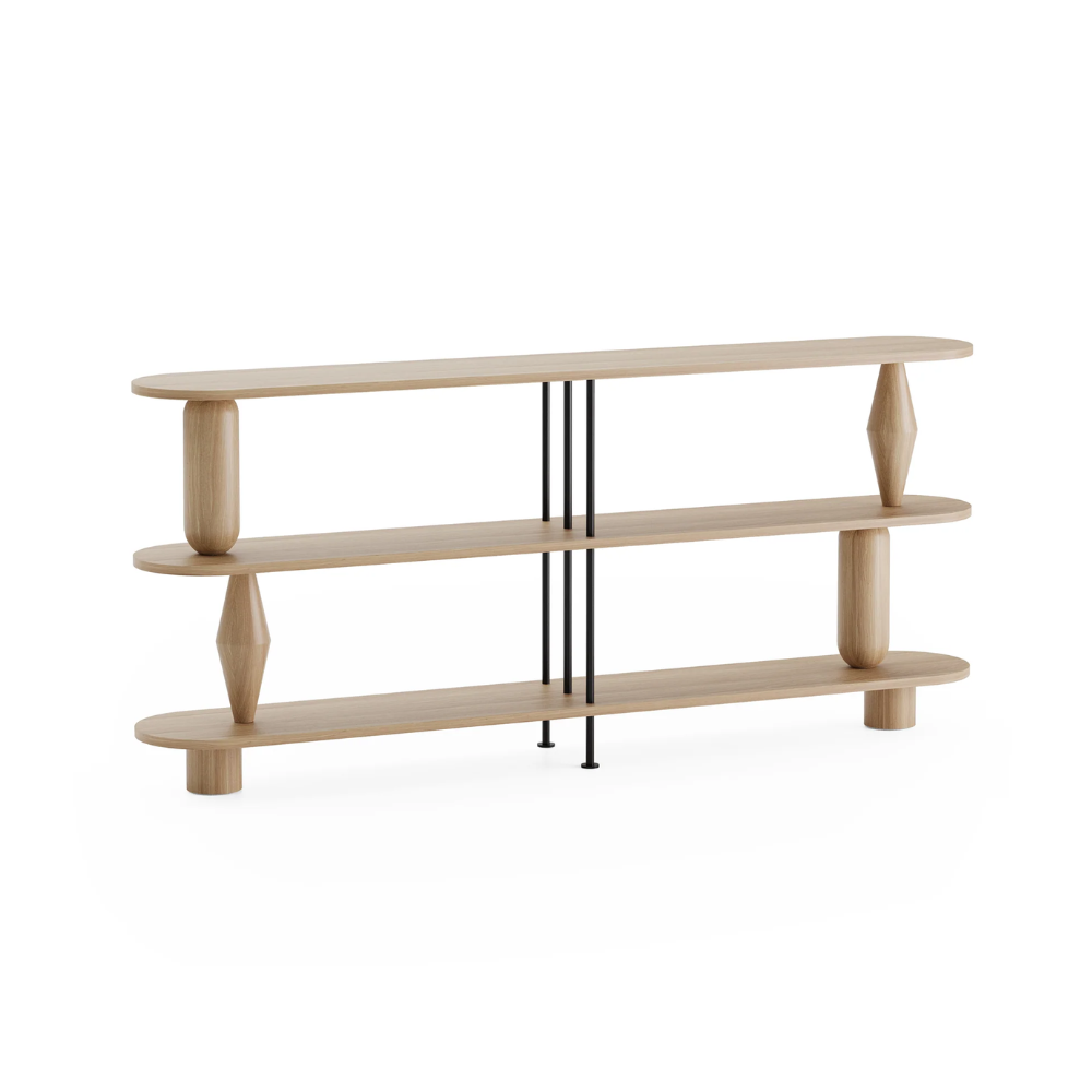 Regał VAZOO DUO drewno dębowe