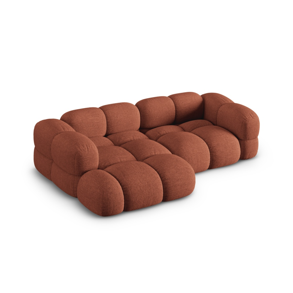 3-sitziges linksseitiges Ecksofa LORETTO koralle