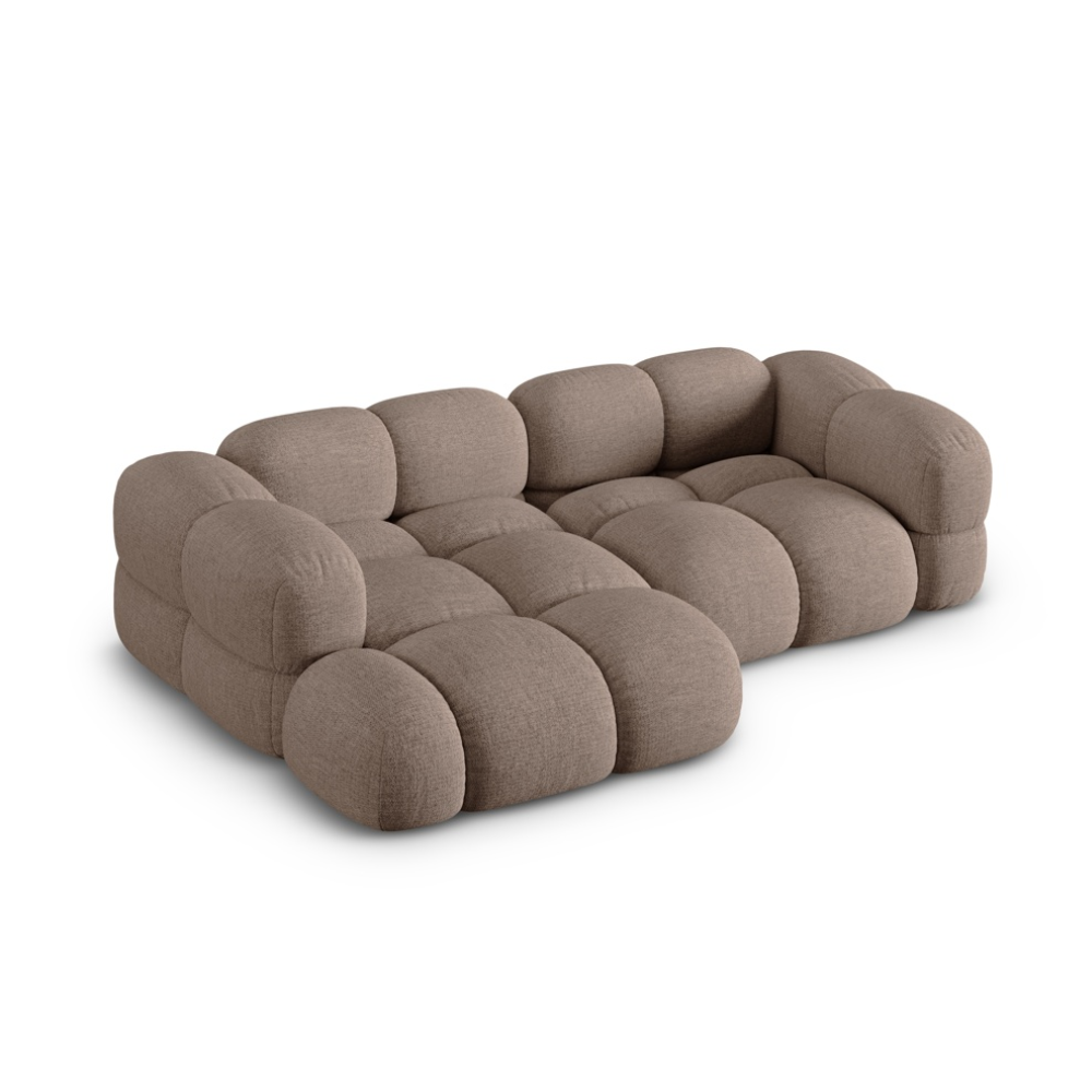 Left-facing 3-seater Corner Sofa LORETTO cappuccino