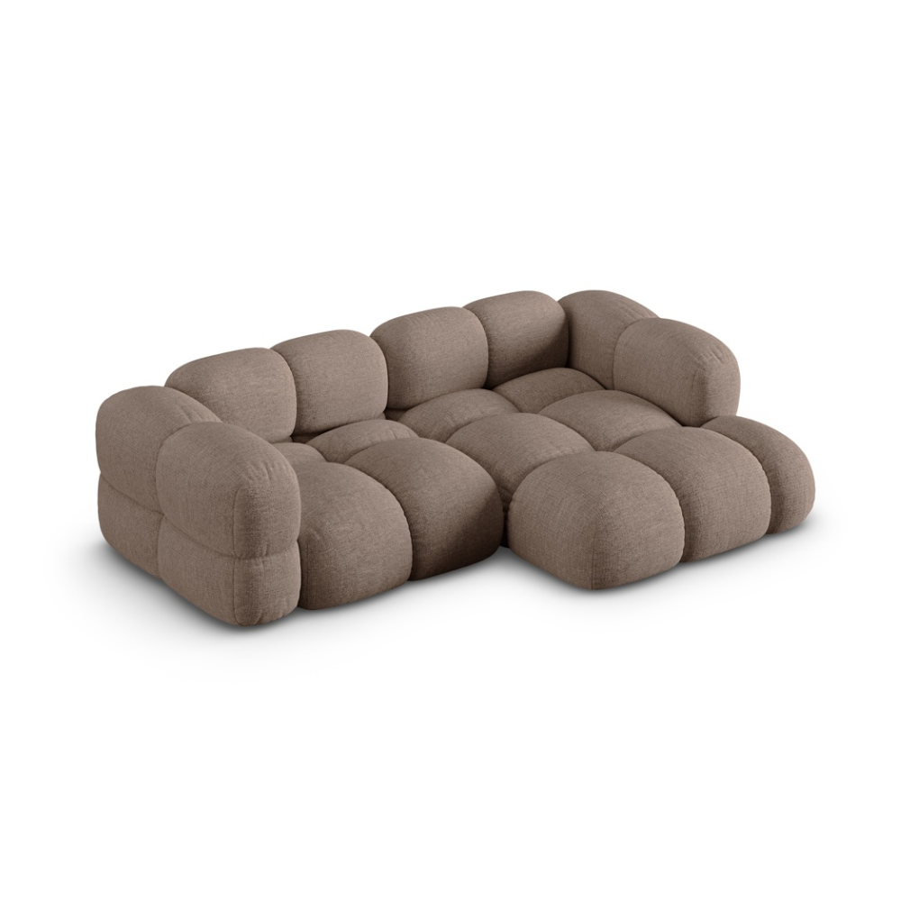 Narożnik 3-osobowy prawostronny LORETTO cappuccino – sofa narożna