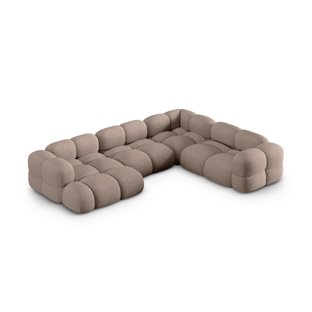 U-förmiger Ecksofa rechts LORETTO cappuccino