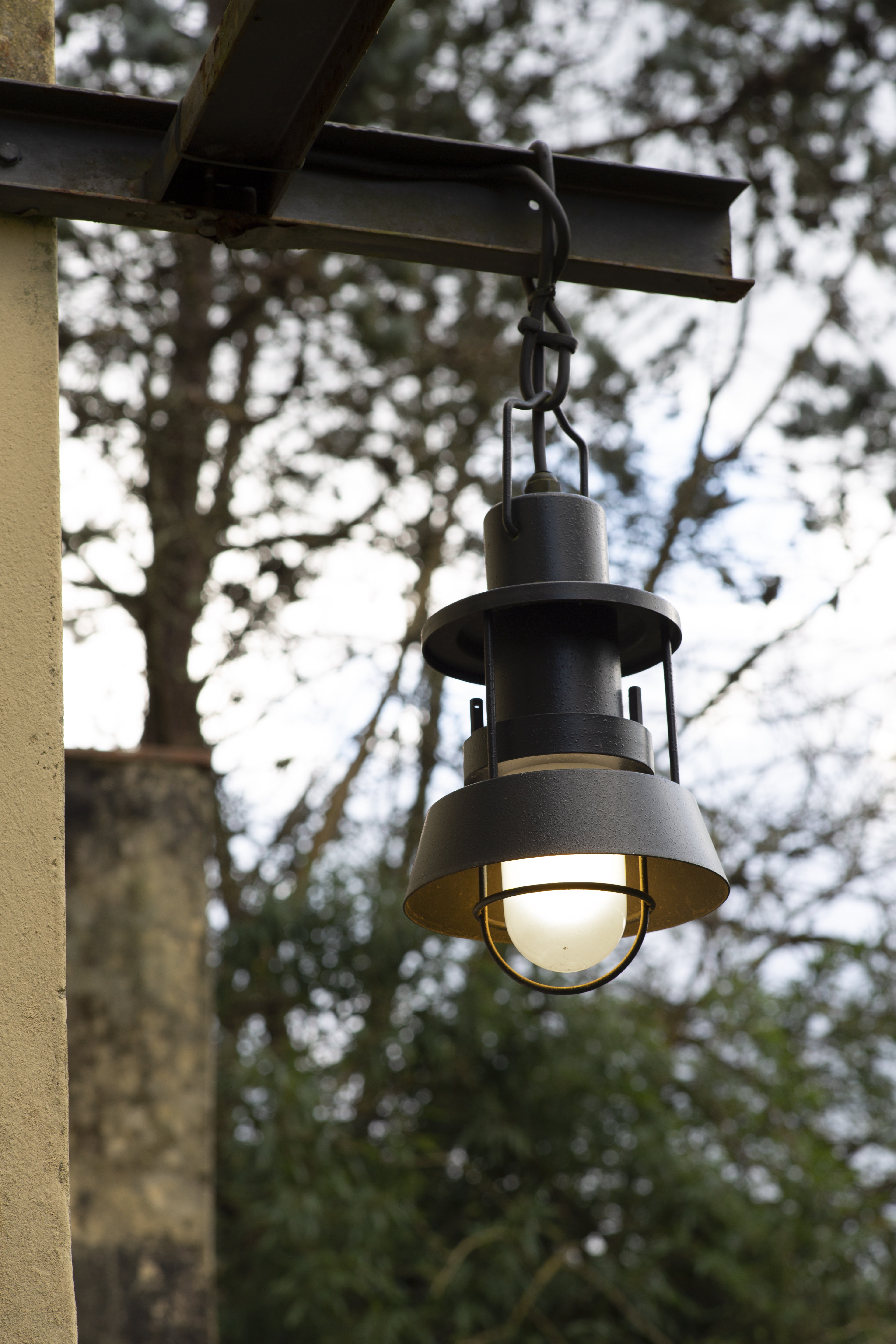 Lampa wisząca zewnętrzna POLO brązowy rdzawy