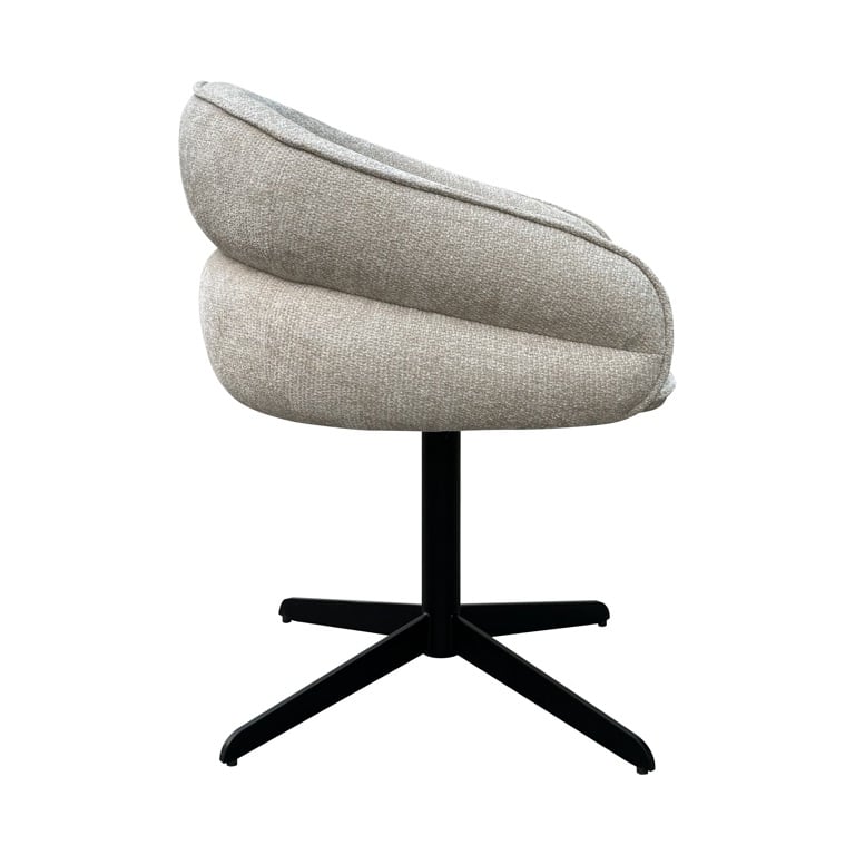 Bureau stoel ANGELINA beige met zwarte basis