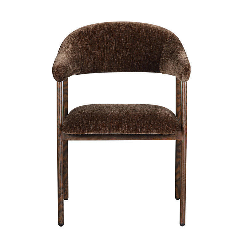 Stuhl SCANDI braun mit dunklem Holzgestell