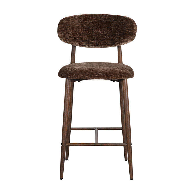 Hocker JAPANDI bruin met een donkere houten basis