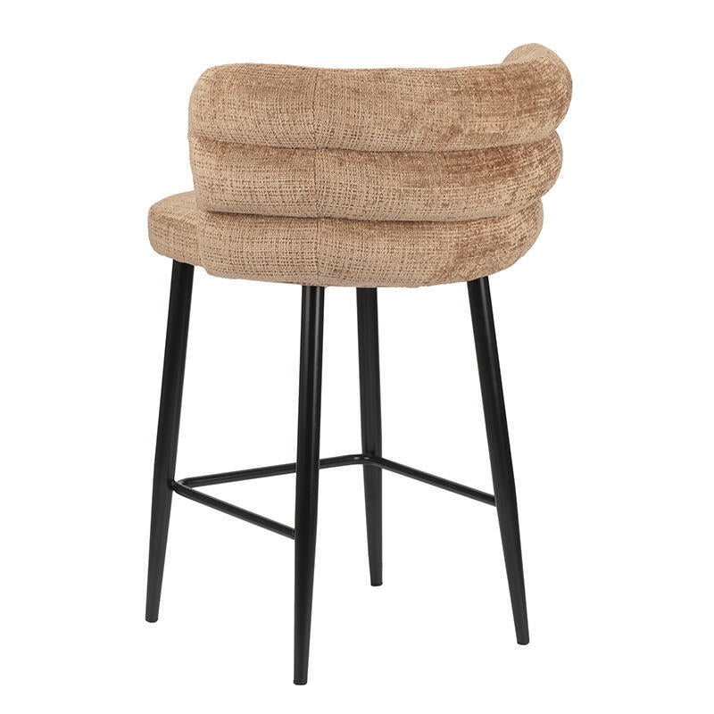 Hocker CLOUD karamel met zwarte basis