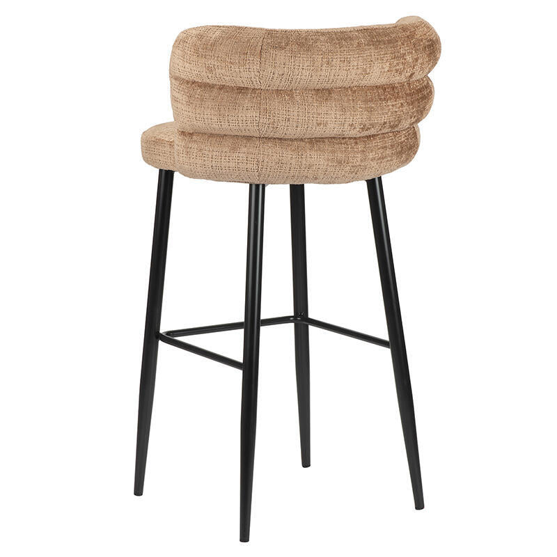 Hocker CLOUD karamel met zwarte basis