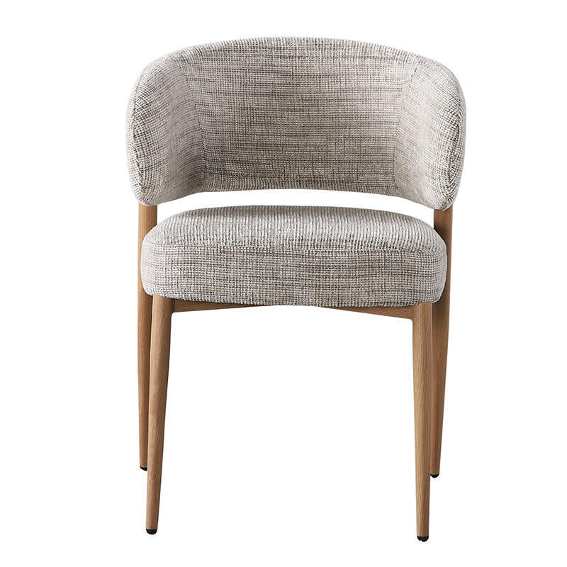 Stuhl FUJI grau-beige mit Holzgestell