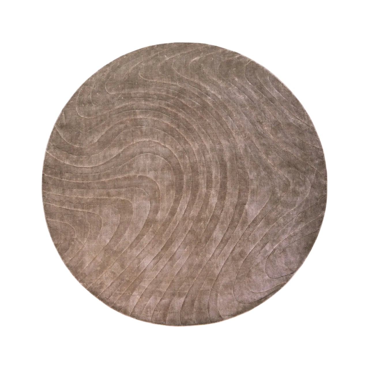 FELLION Brown Round Rug