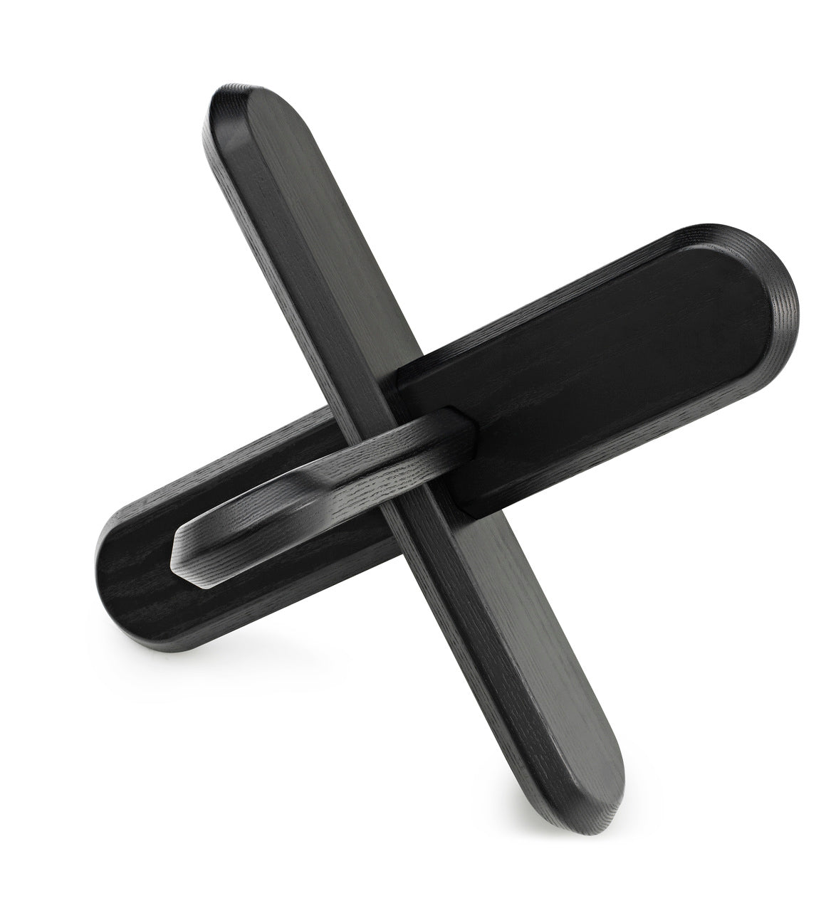 Salontafel DING glas met zwarte basis