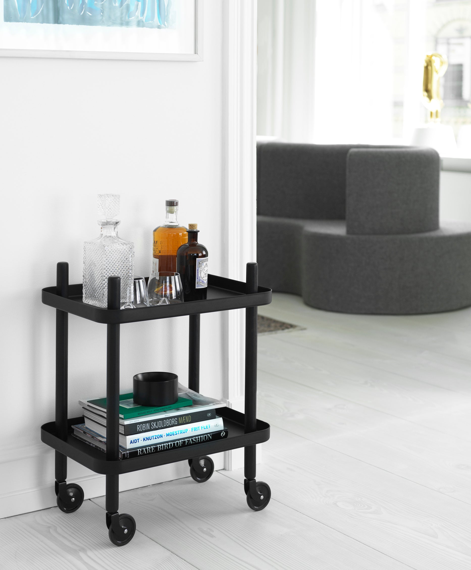 Wózek na kółkach BLOCK czarny, marka Normann Copenhagen
