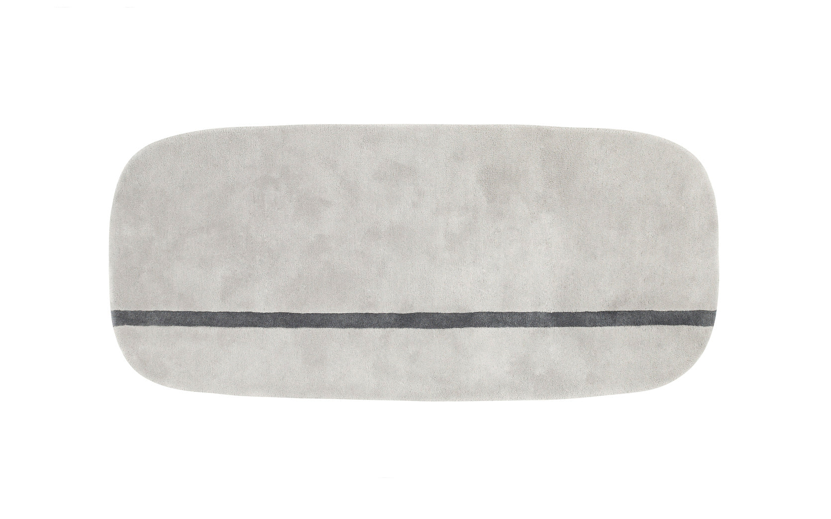Ovaler Teppich OONA grau