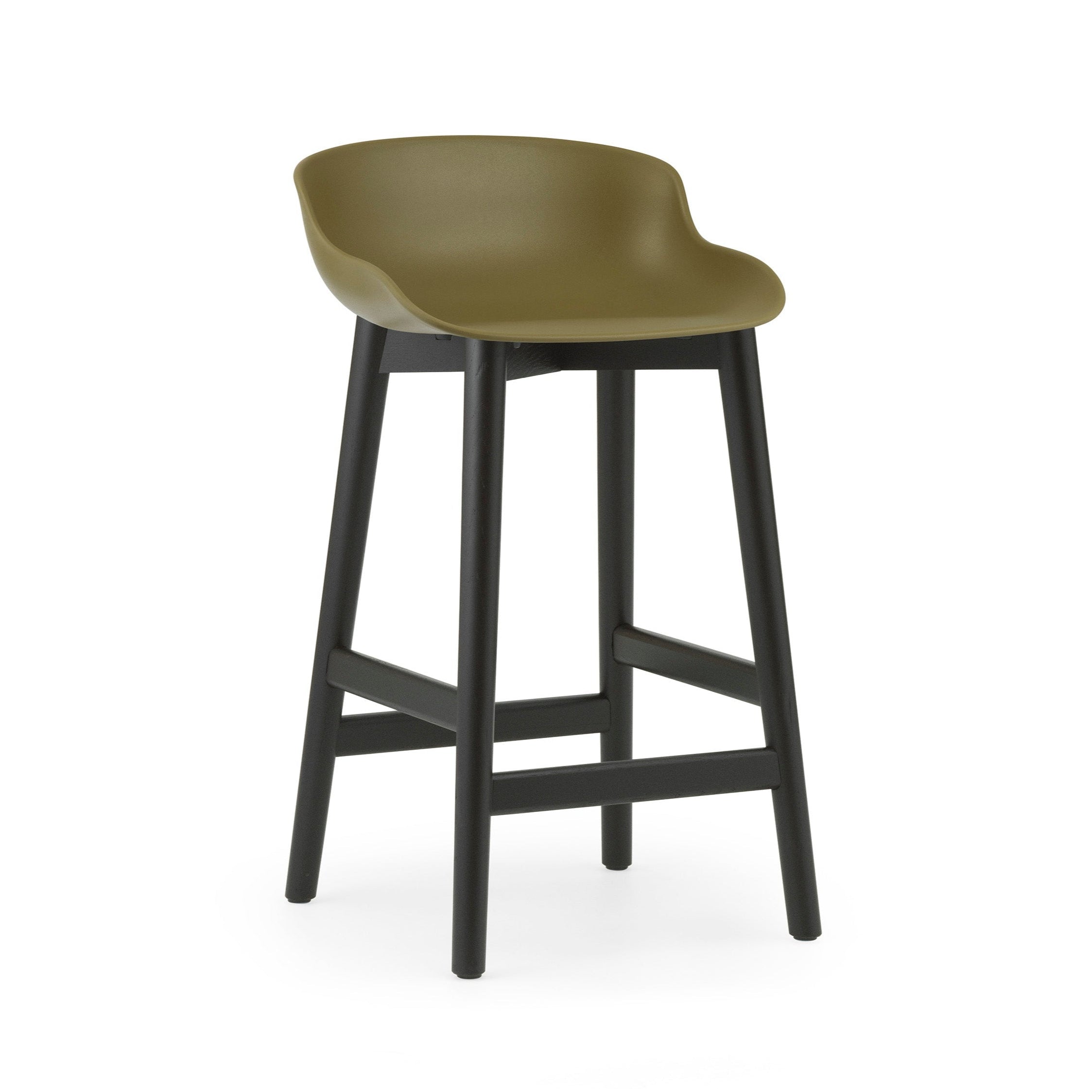 Hyg olive bar chair with black oak base