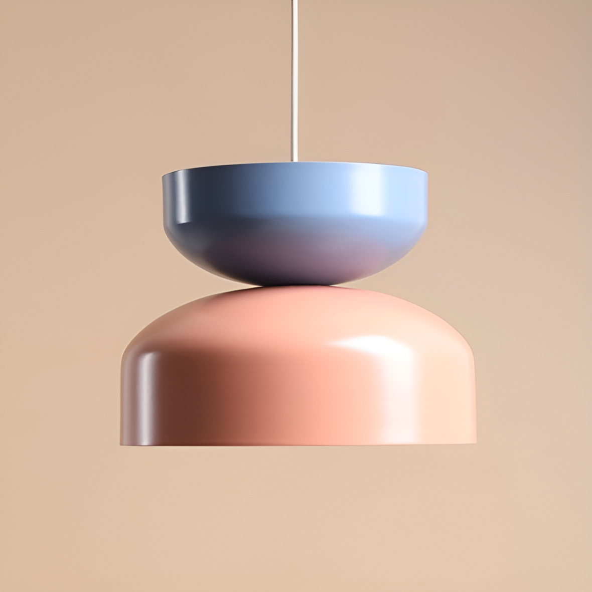 TULA Hängelampe Koralle mit Blau