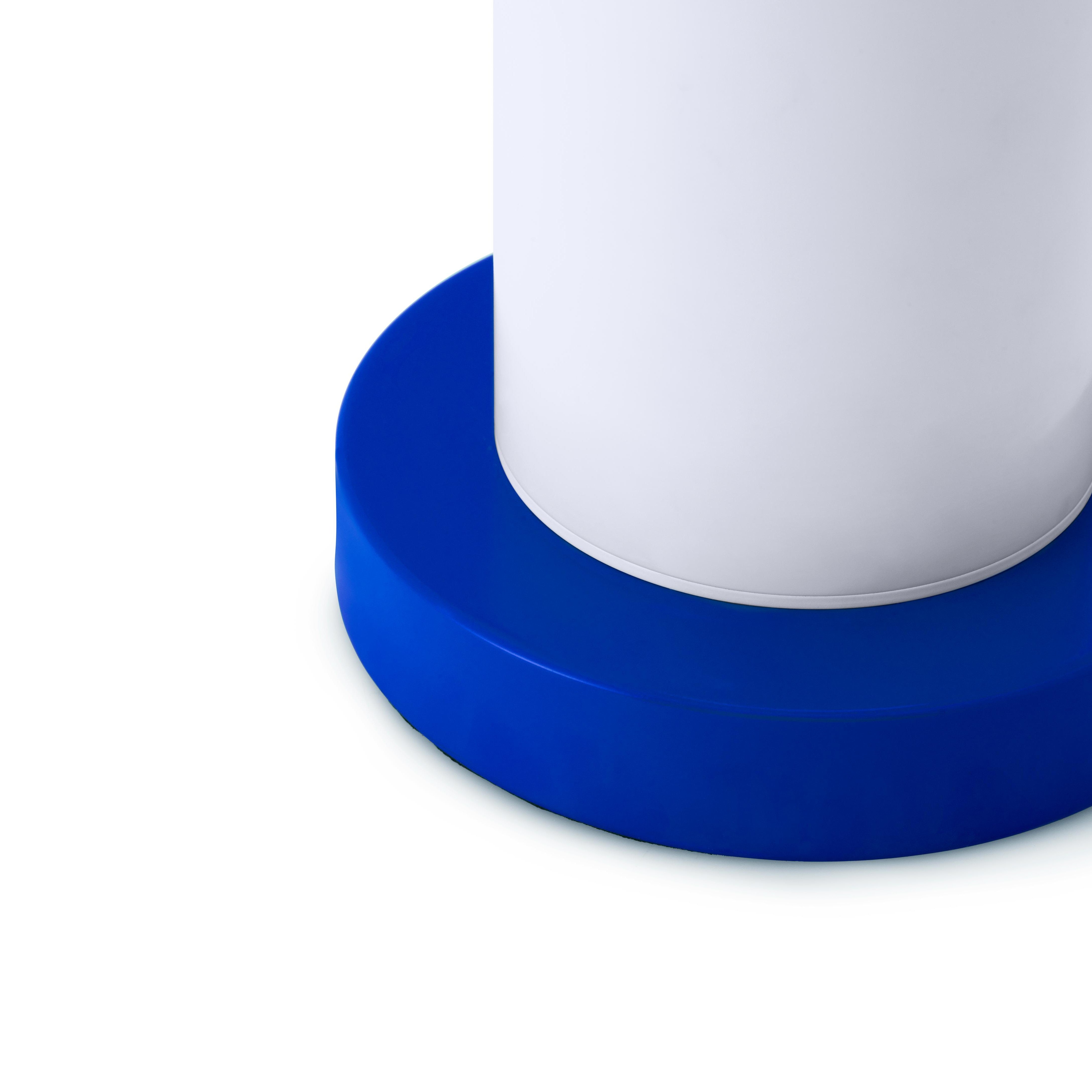 CELLU table lamp white with blue base