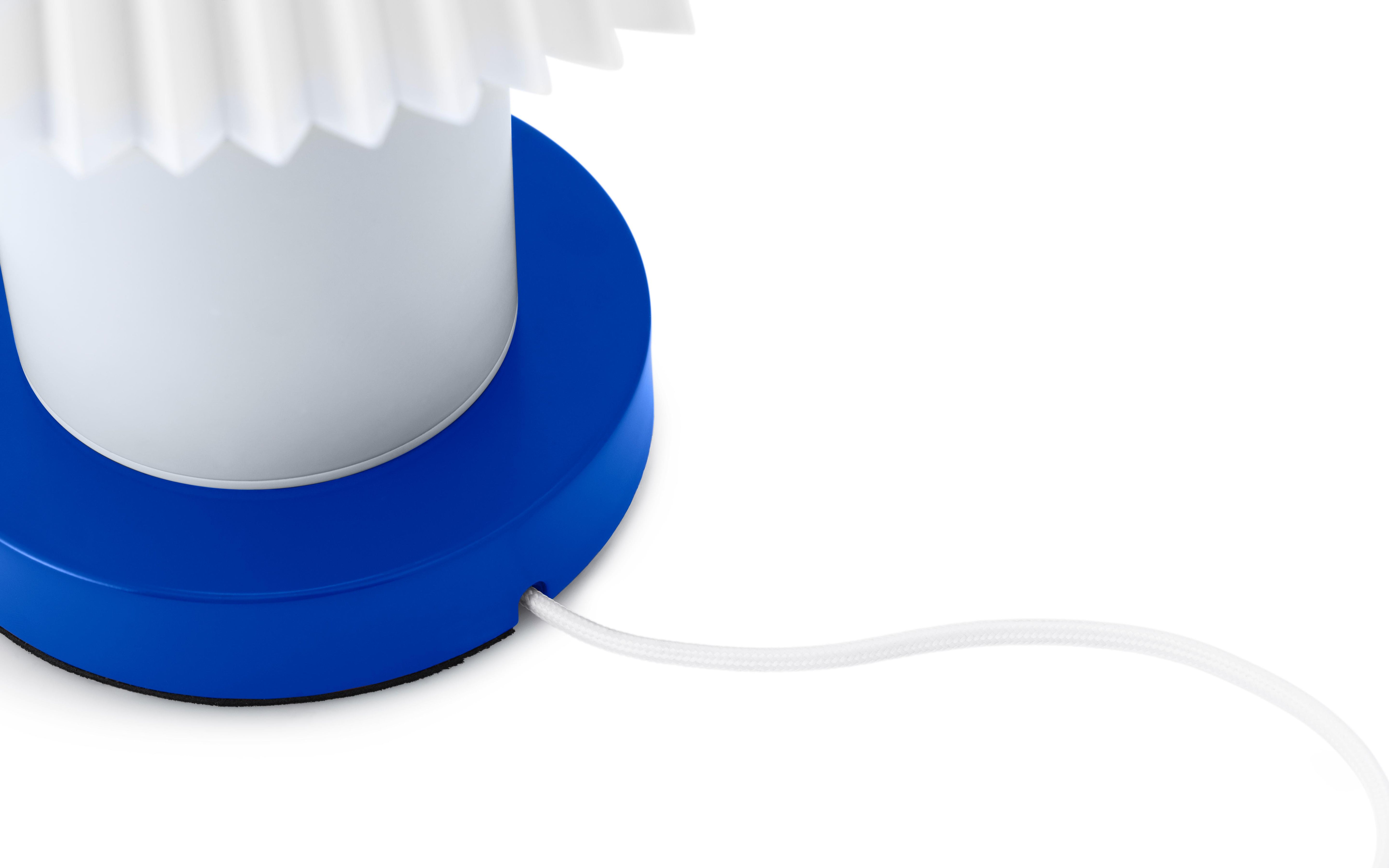 CELLU table lamp white with blue base