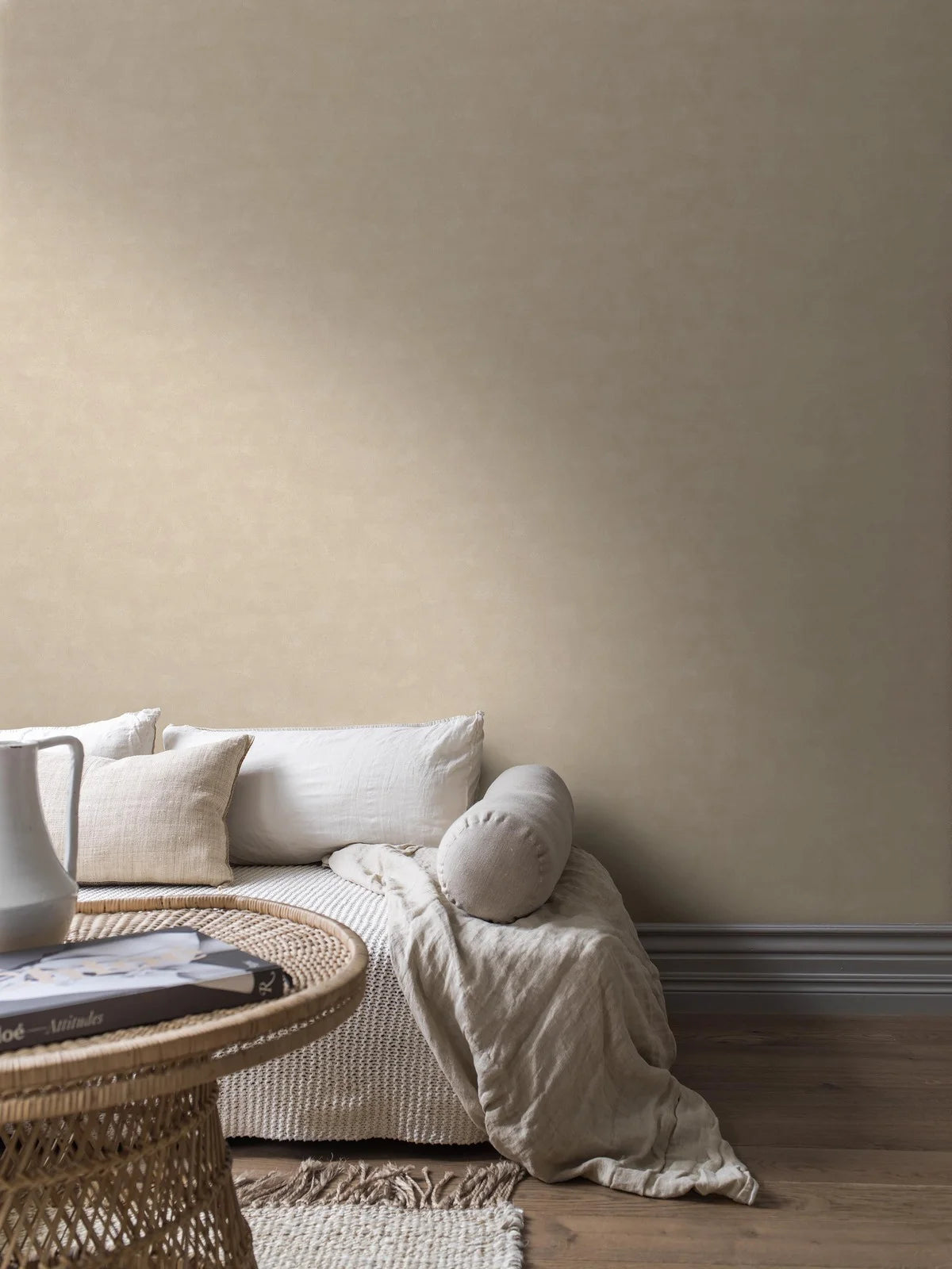 Canvas-like Wallpaper SHADES - AMBER warm beige