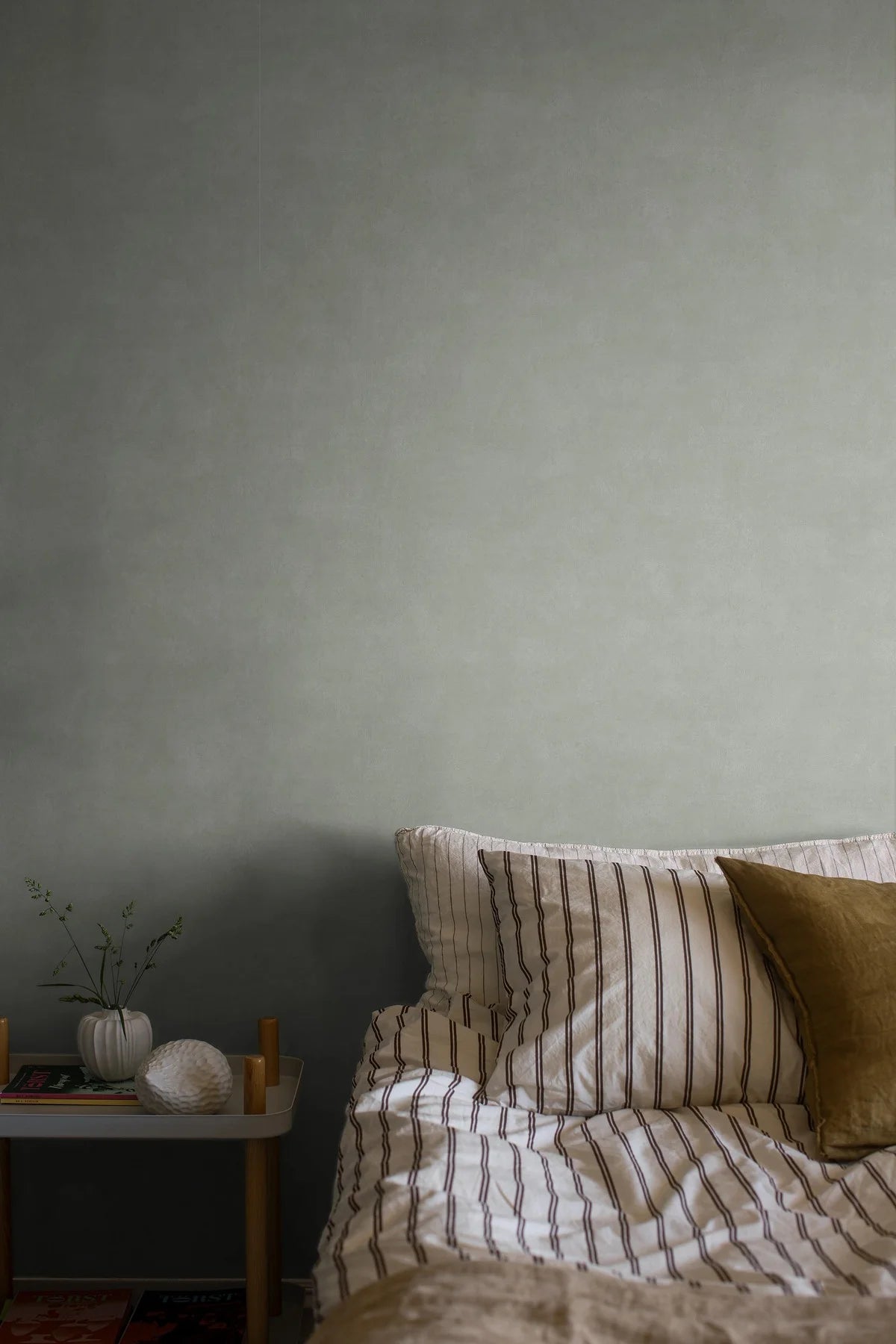 Behang dat canvas imiteert SHADES - LARIMAR lichtgroen