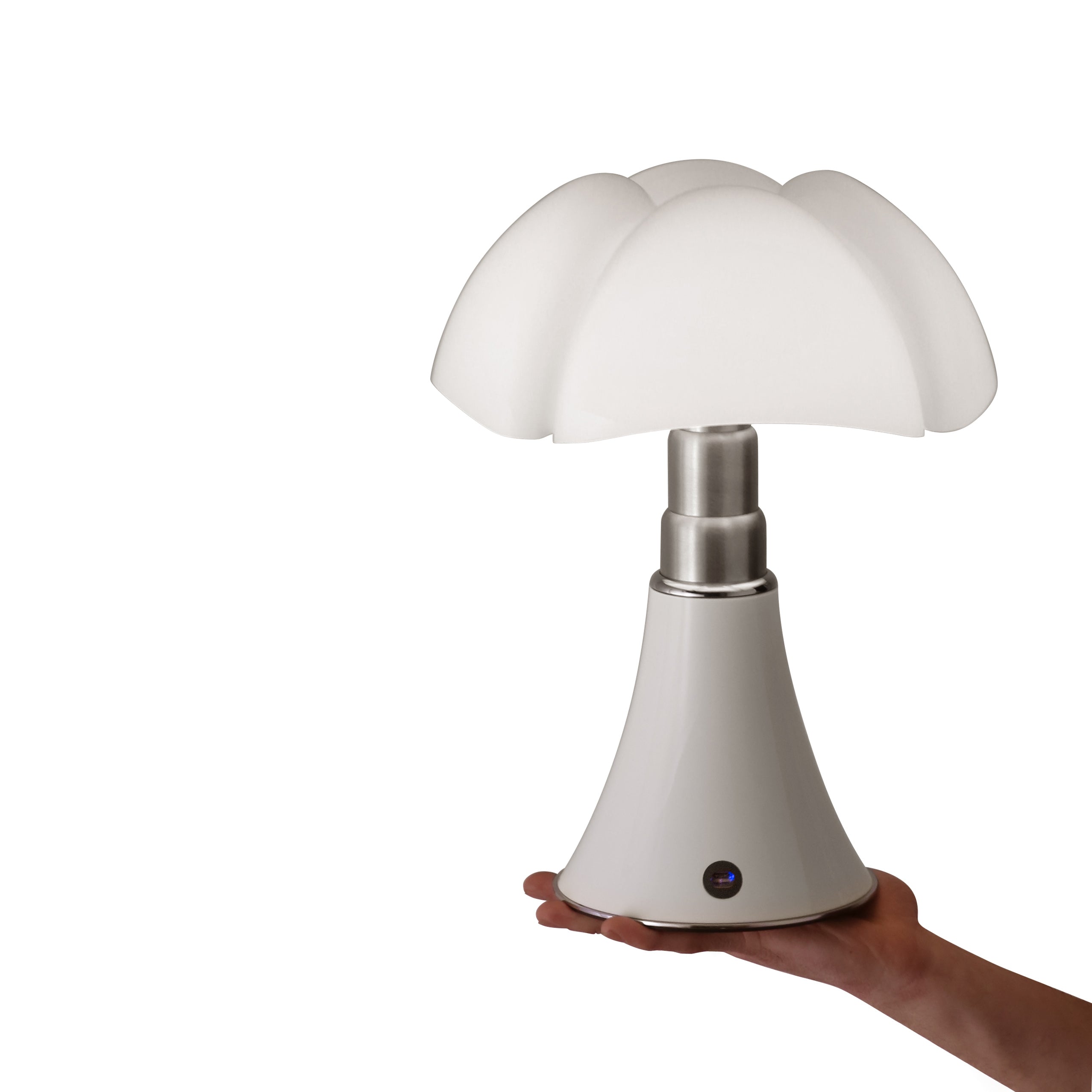 MINIPIPISTRELLO Table Lamp with Opal Shade and White Base