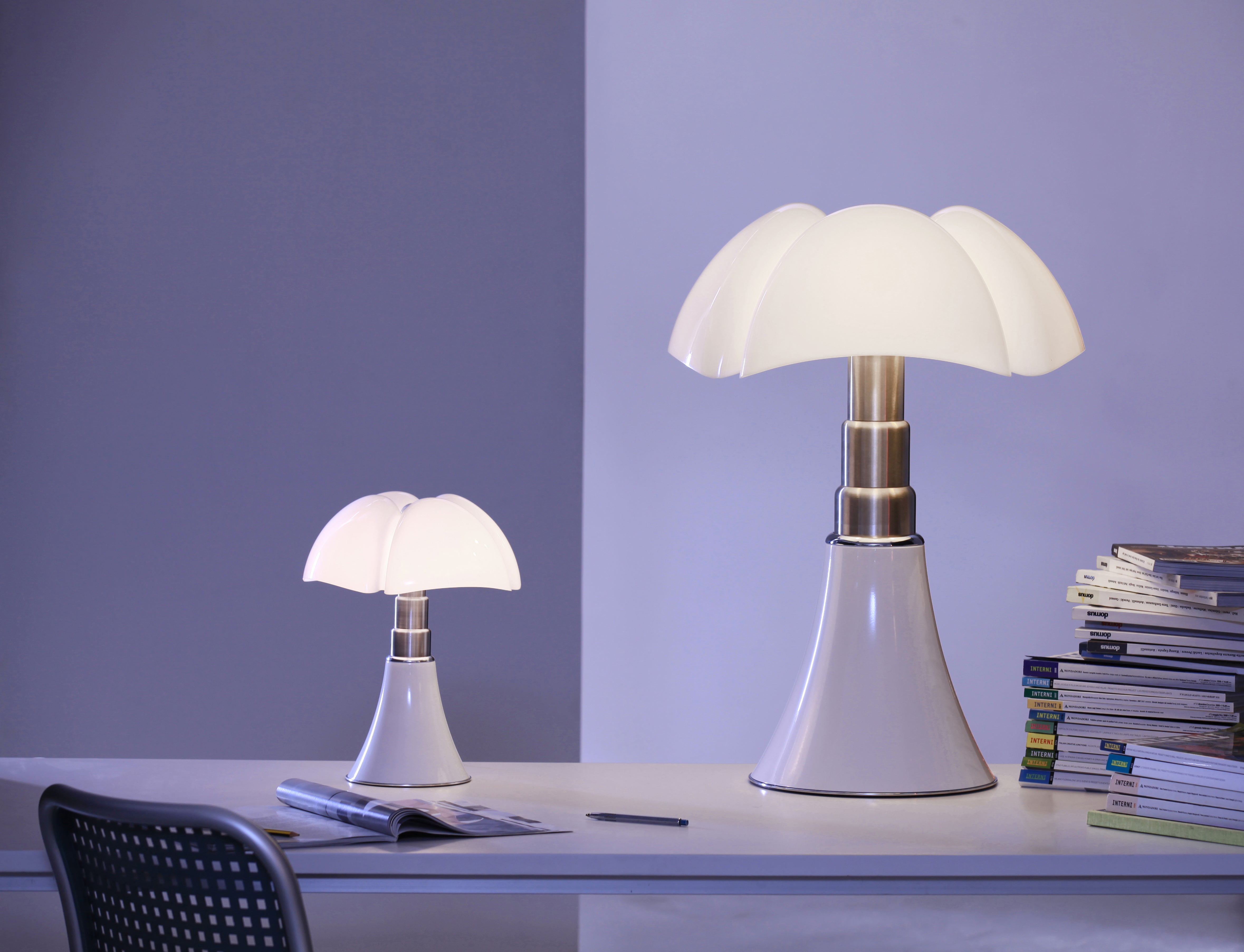 MINIPIPISTRELLO Table Lamp with Opal Shade and White Base